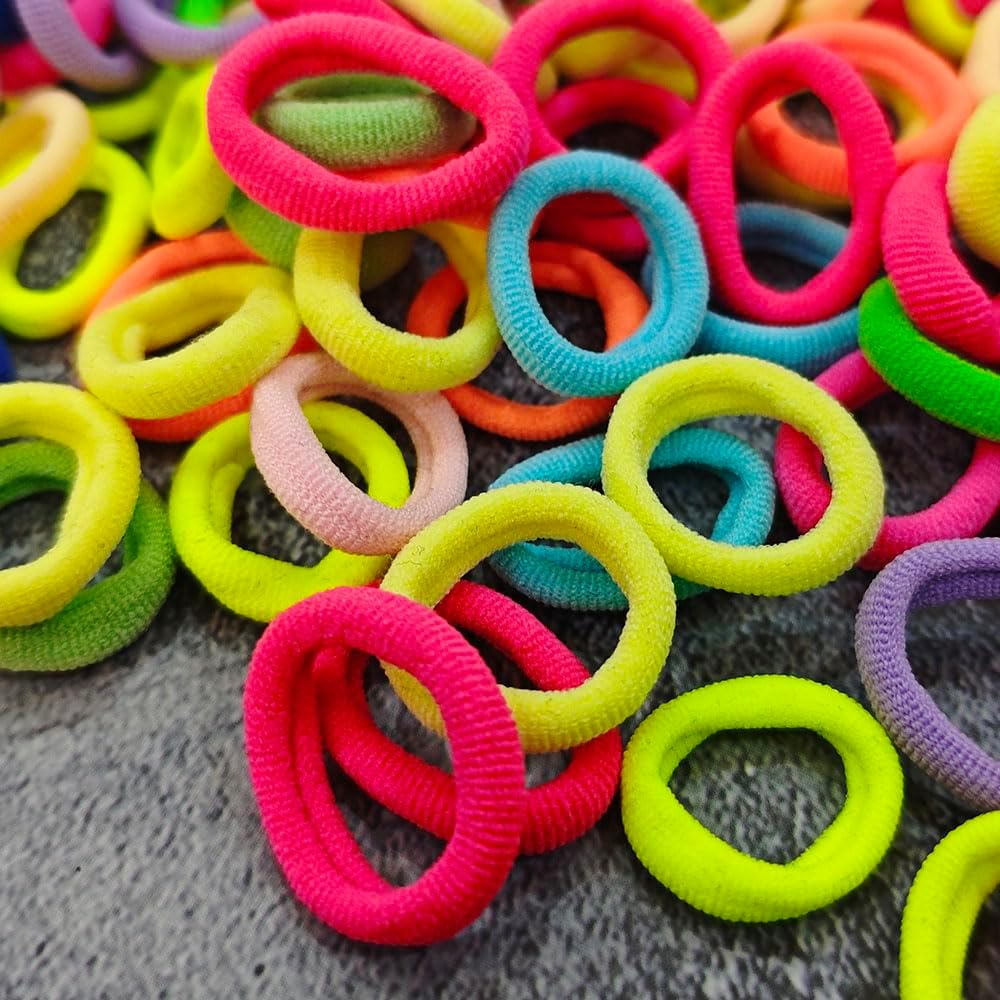 500Pcs Baby Hair Ties, NIANAN Candy Color Hair Rubber Bands 16 Colors Elastic Ponytail Holder Soft Cotton Seamless Hair Ties Colorful Small Hair Accessories for Kids, Newborn Girls, Toddler image number 5