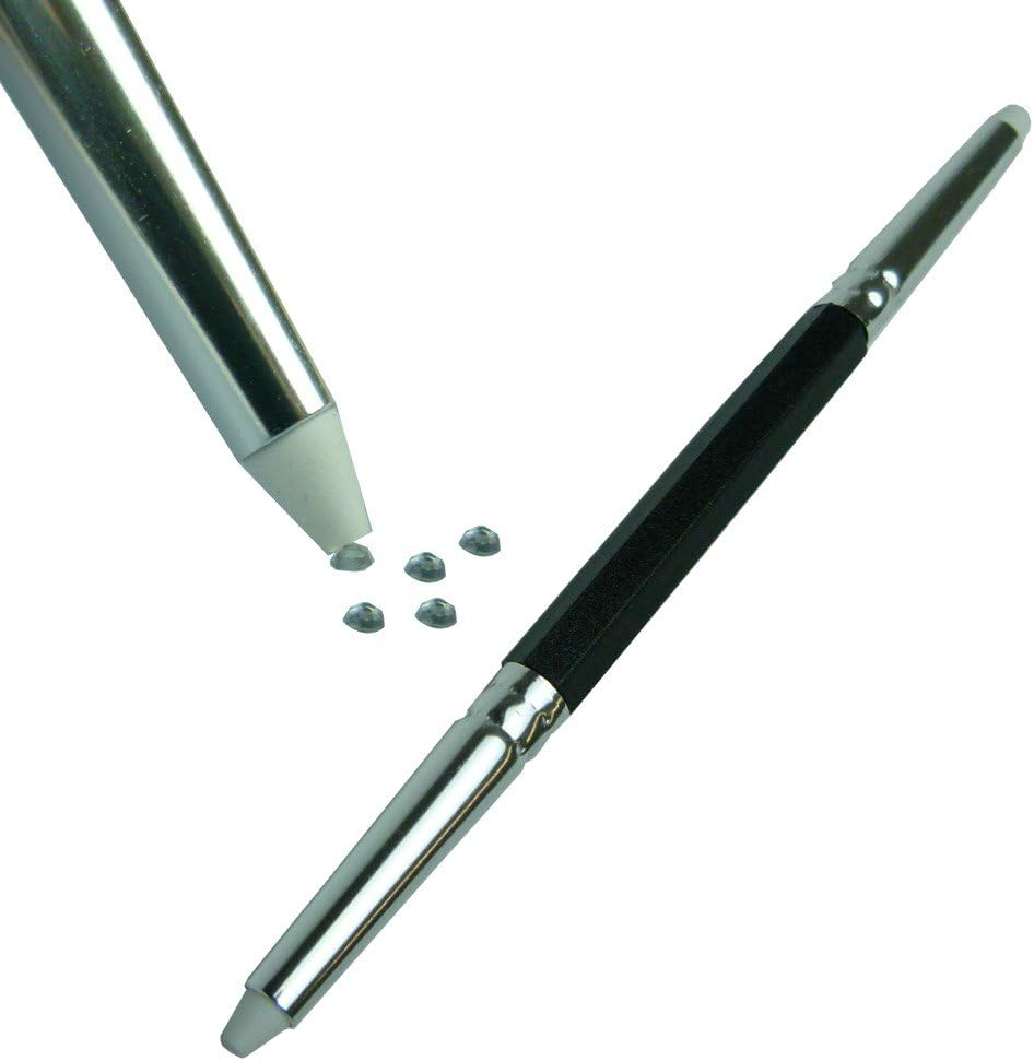 Gs-Nails Picker Upper Black + 50 Rhinestones, Nail Art Rhinestone Applicator Tool