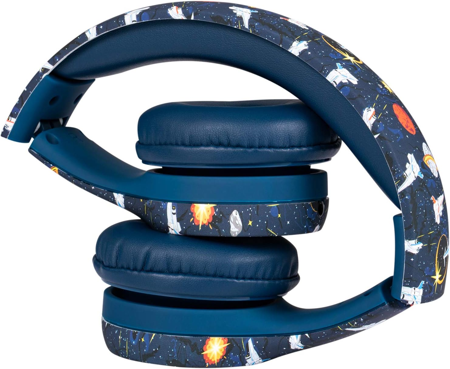 Snug Play+ Kids Headphones &ndash; Volume Limited 93Db for Safe Listening &ndash; Foldable, Durable Headphones for Toddlers, Boys & Girls &ndash; Tangle-Free Cord &ndash; Ideal for Travel, School, Tablets - Space - Black image number 5