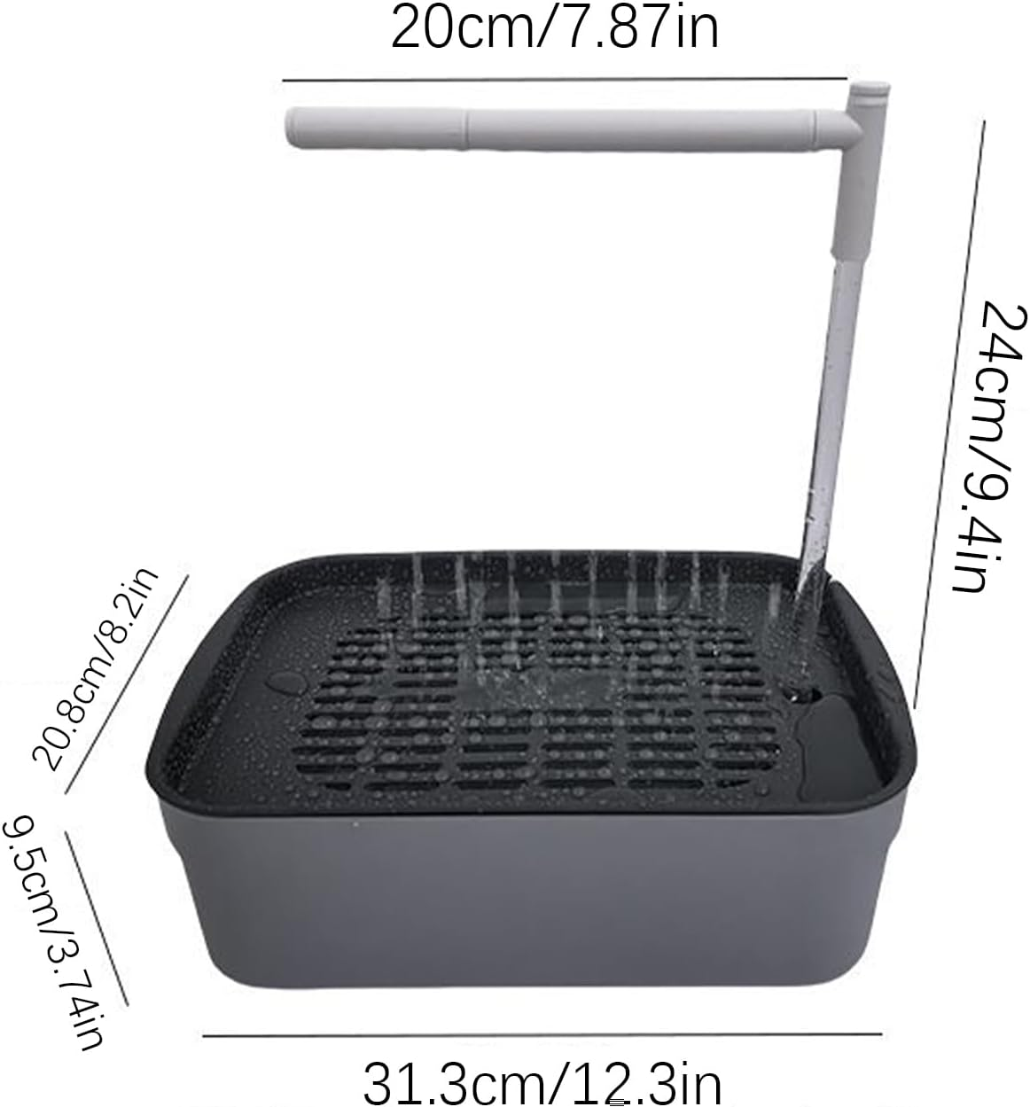 Automatic Shower Bath for Parrots, Rechargeable Tub with Circulating Faucet for Bird, Fun Pet Bathing for Small and Medium Birds like Lovebirds, Easy to Clean Cage Supply for Healthy Grooming