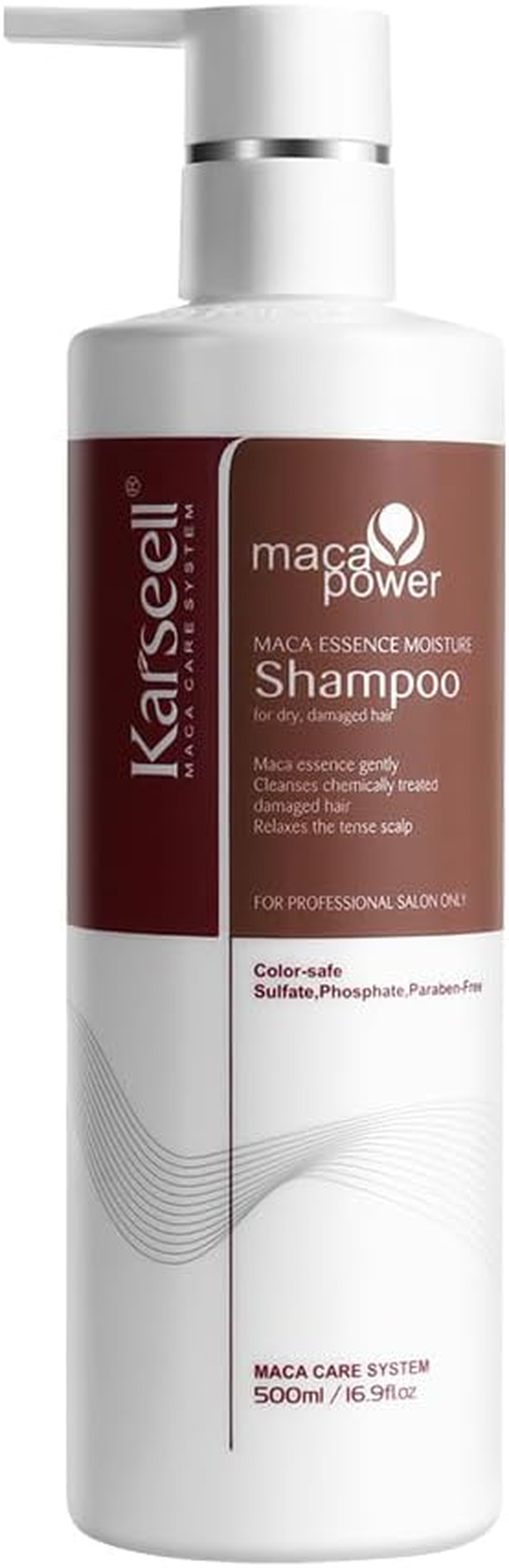 Karseell Argan Oil Shampoo Extract Moisturizing Deep Repair Smooth Shampoo for Dry and Damaged Hair 16.9Oz 500Ml