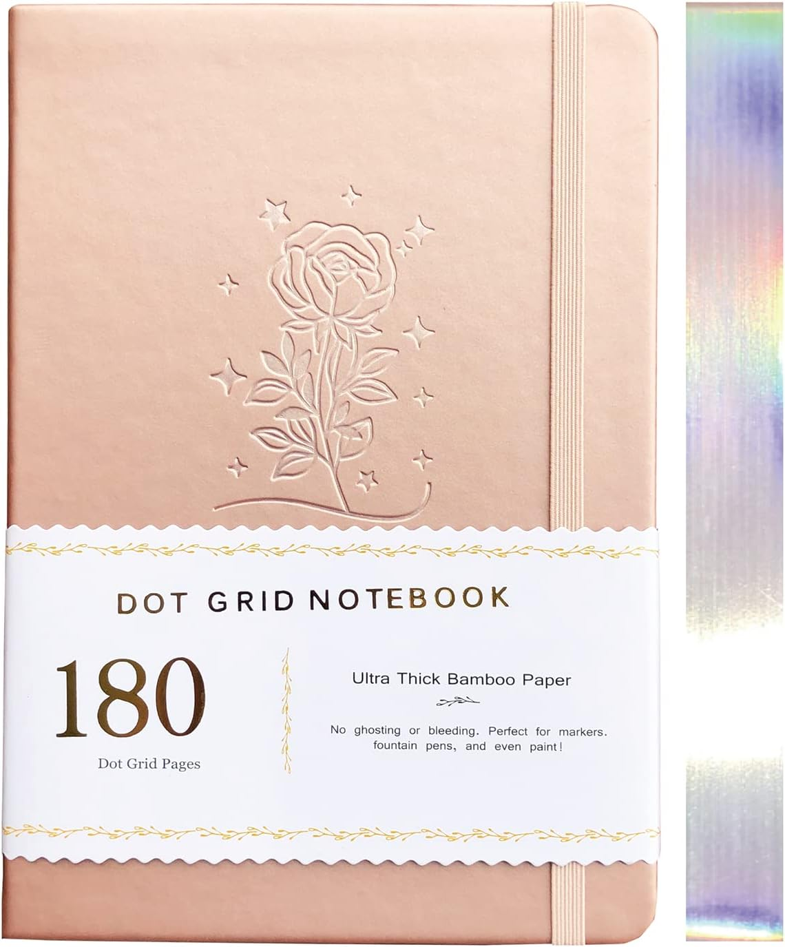 A5 Dotted Notebook - Bullet Dot Grid Journal - 180G Thick Bamboo Paper - 160 Dot Grid Pages 5X5 MM - Waterproof Hardcover - Watercolor Drawing for Artist and Students (BK-1)