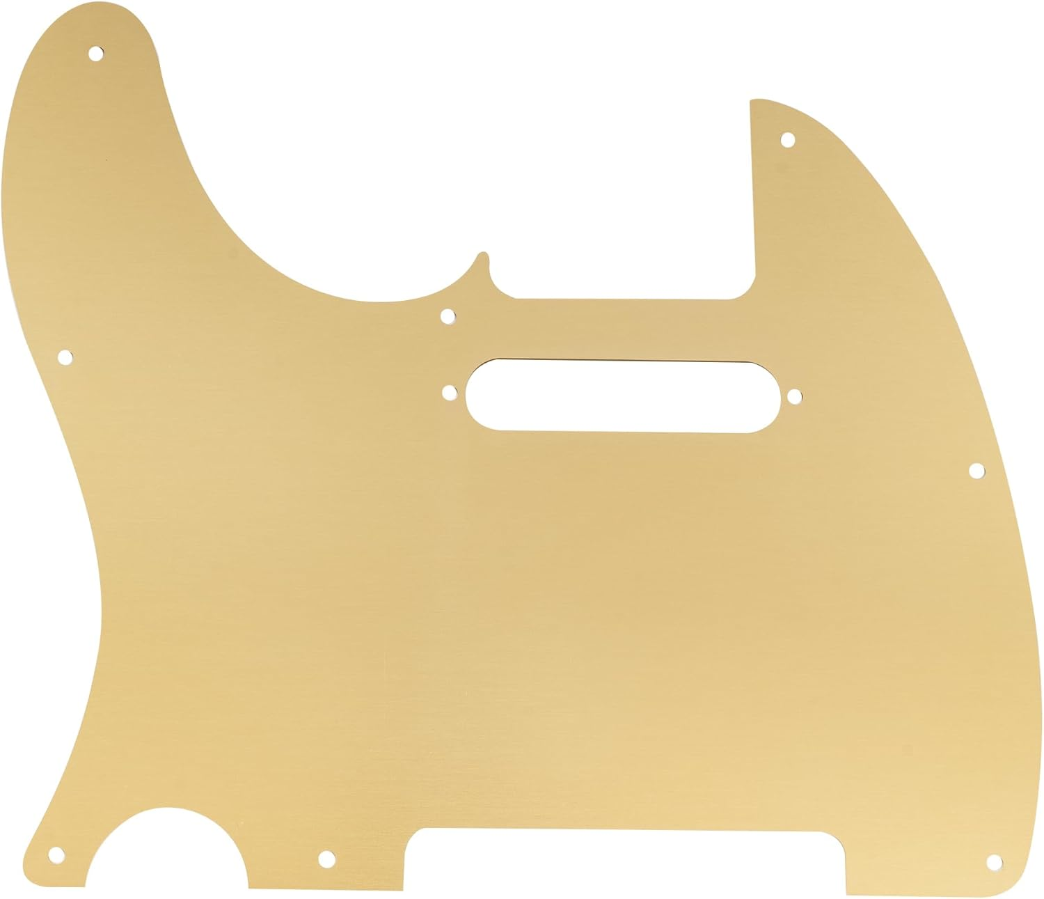 Musiclily Pro 8 Holes Aluminum Telecaster Pickguard for American/Mexican Fender Standard Tele Style Electric Guitar, Gold Anodized image number 4