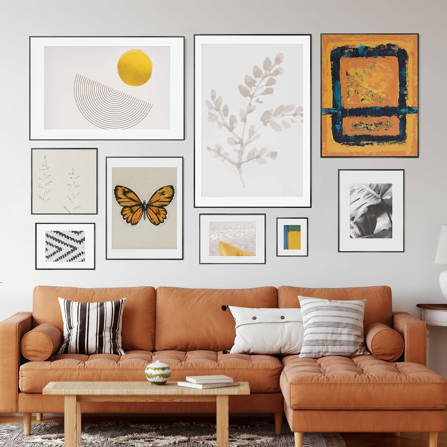 Metal Picture Frame 8X10 Modern Aluminum Photo Frames with Mat, Lightweight Black Wall Poster Frame for Home Office Decor, Wall or Tabletop Display, High-Definition Plexiglass image number 3