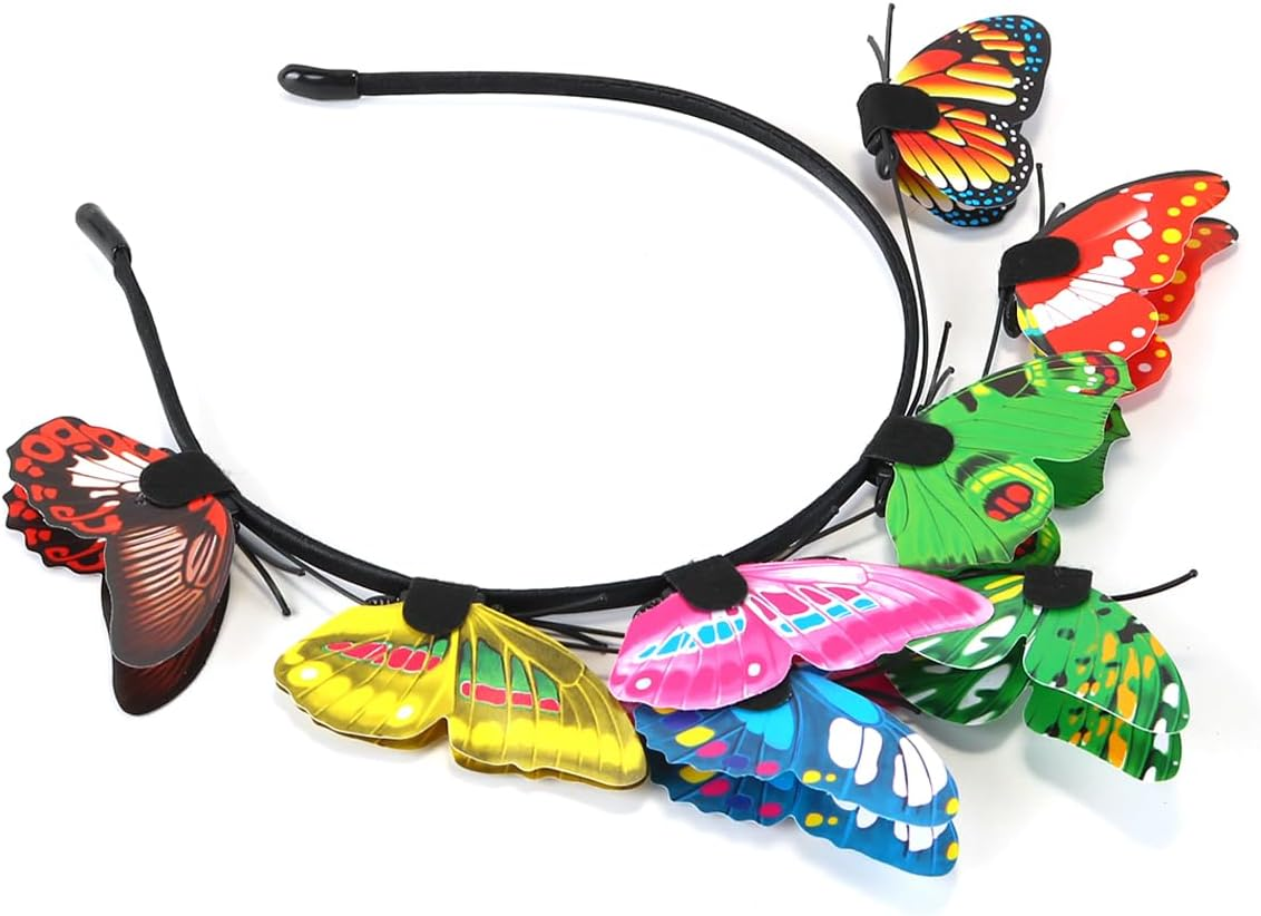 CENPEK Butterfly Headband and 8 Pack Butterfly Hair Clips Colorful Festival Accessories for Party Halloween Wedding