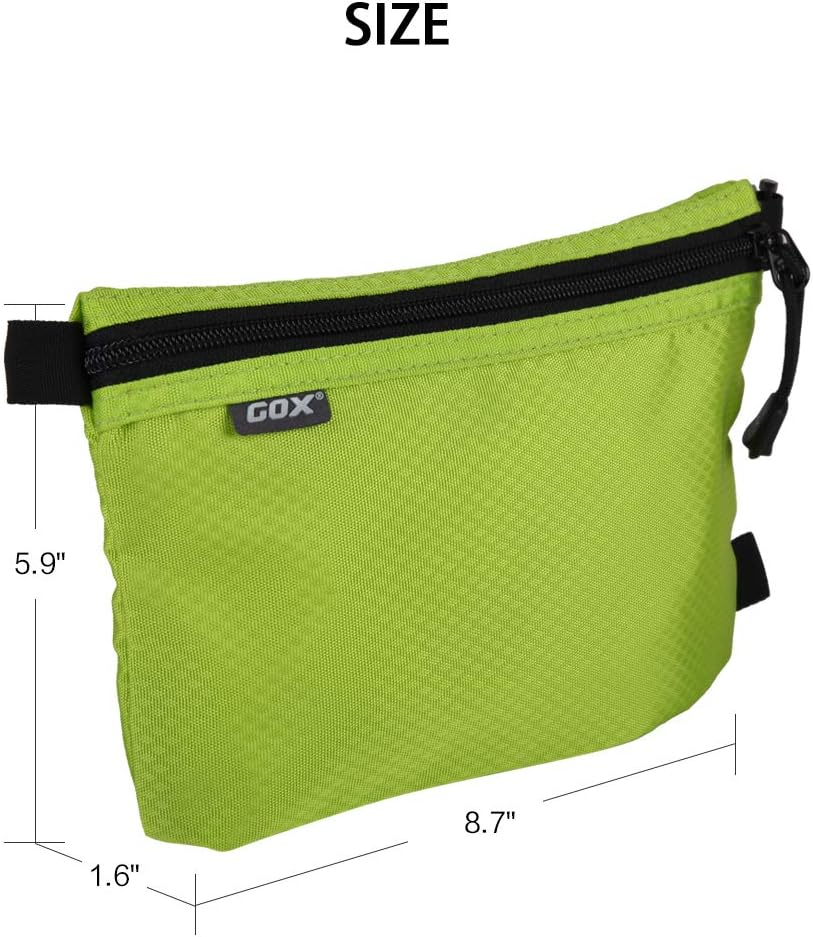GOX Carry on Zipper Pouch Toiletry Bag Packing Sack Makeup Bag Digital Bag (Green) - Green image number 6