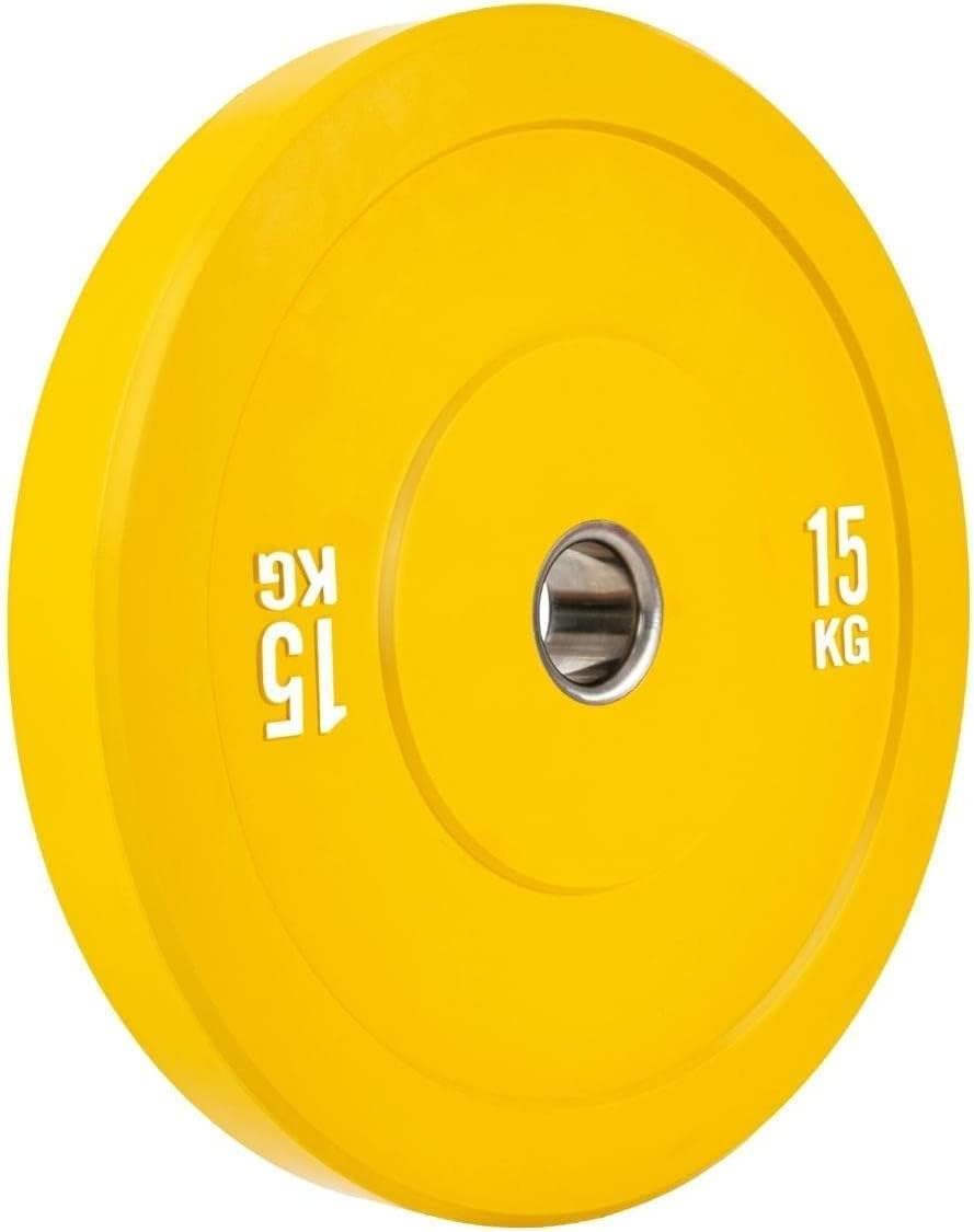 HCE Olympic Bumper Barbell Weight Plates High-Quality Rubber Bumper Plates with Steel Hub - Bodybuilding, Strength Training, Weightlifting, Crossfit Fitness Gym Equipment