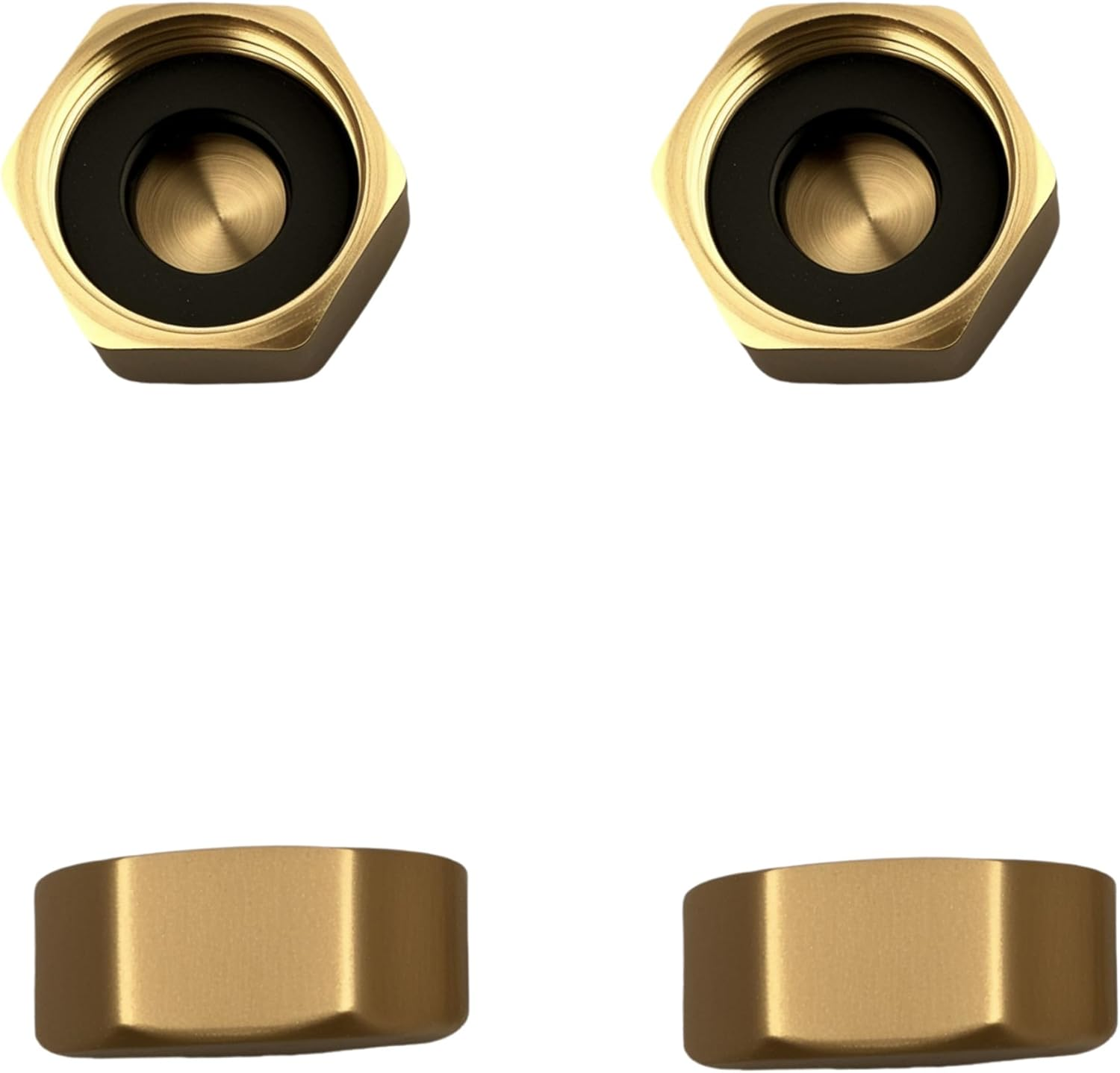 EFGTEK 4 Pack Inner Diameter 2.5 Cm Garden Brass Hose Cap,Brass Washing Machine Blanking Nut & Washer Connectors with Washers,Female Watering Fittings image number 1