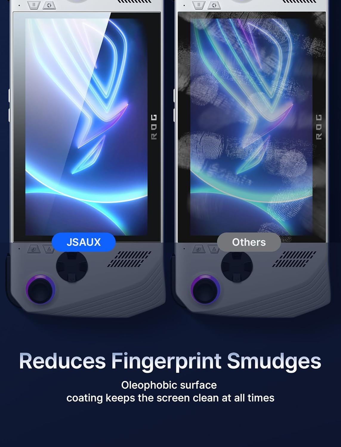 JSAUX Screen Protector for ROG Ally X 2-Pack, Ultra HD Glass 9H Hardness Tempered Glass Protector with Guiding Frame, 7 Inch Anti-Scratch Protective Screen for ASUS ROG Ally 2023 & Ally X 2024 - Anti-Glare image number 5