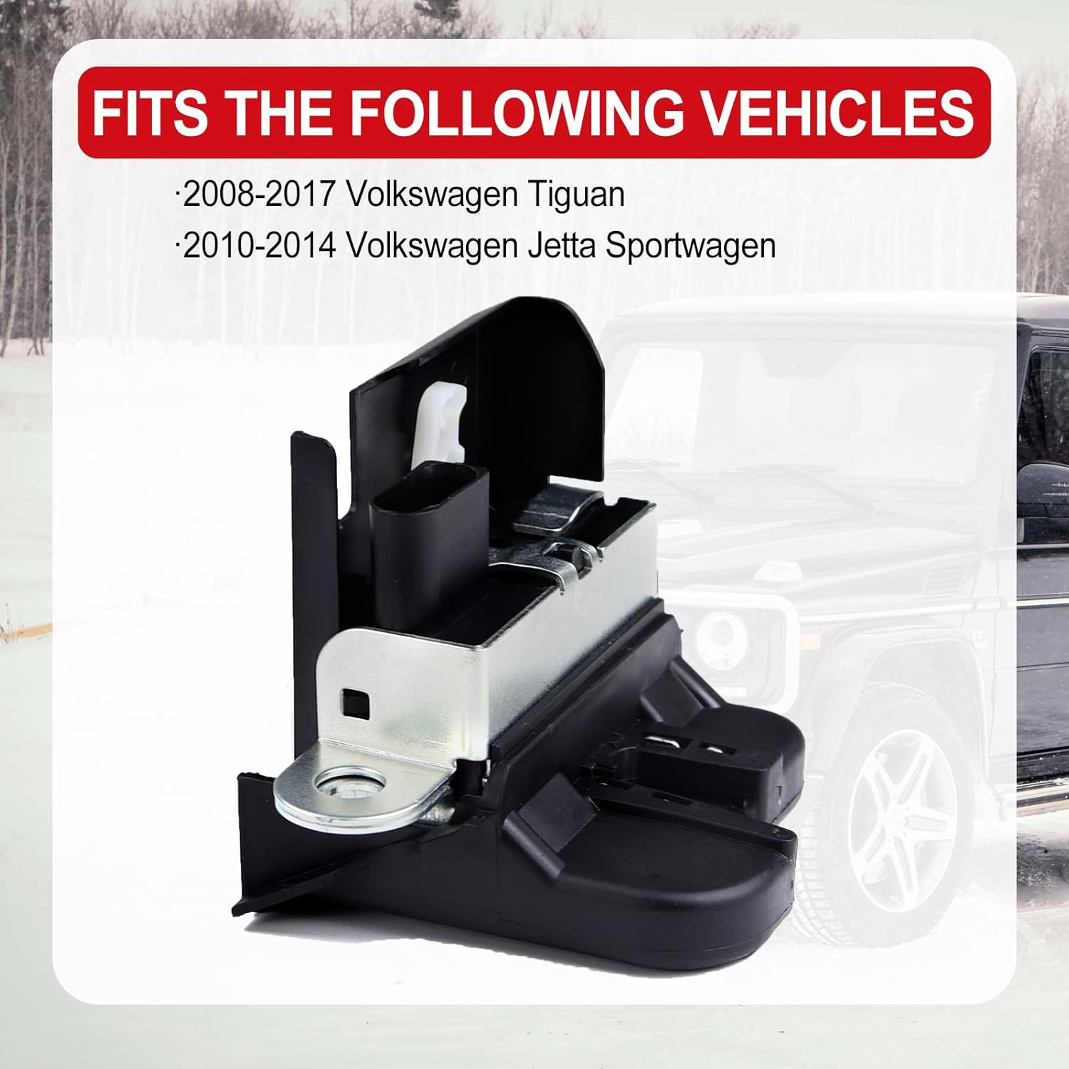 Trunk Latch Tailgate Lock Compatible with VW Jetta Sportwagen 2010-2014, VW Tiguan 2008-2017 Replaces 5M0827505E image number 3