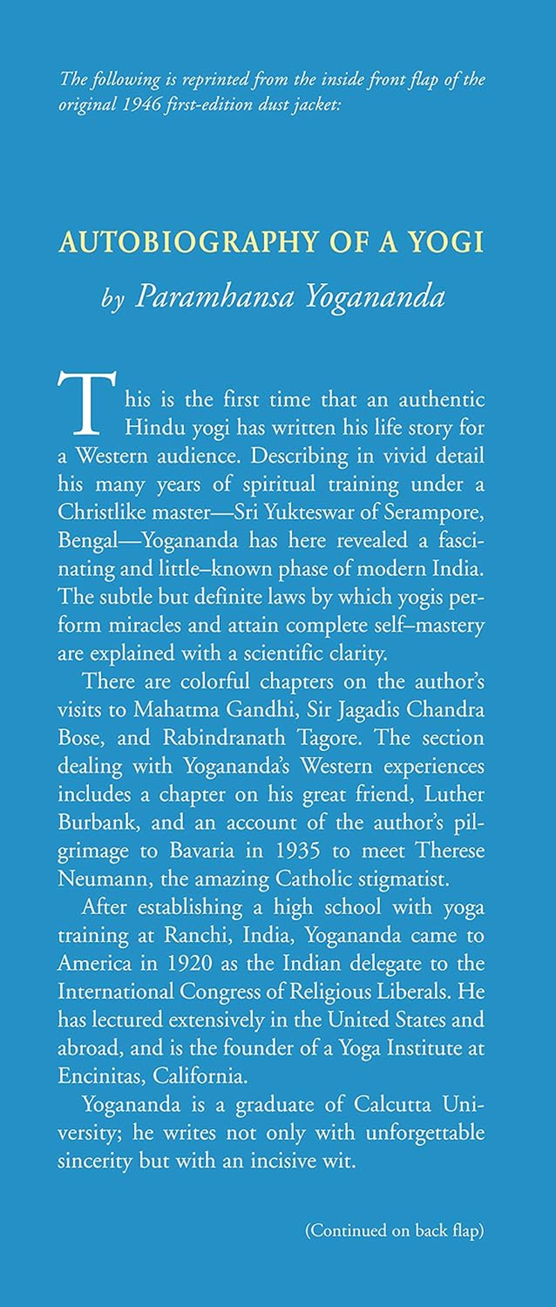 Autobiography of a Yogi: the Original 1946 Edition plus Bonus Material: Reprint of the Philosophical Library 1946 First Edition image number 6