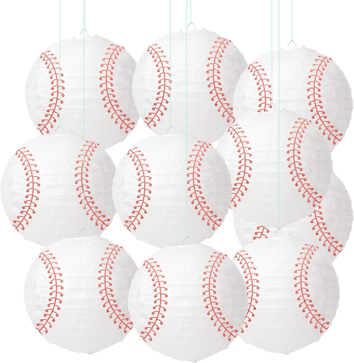 12PCS Circular Macaron-Colored Hanging Paper Lanterns, 10 Inches Pastel Colorful Paper Lanterns Party Decorations for Birthday Party, Wedding, Engagement, Classroom Decor