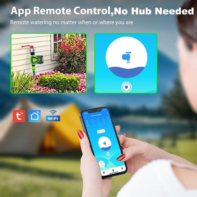 Uantii Smart Irrigation Water Timer Tuya Wifi Automatic Garden Sprinkler Proragmming Irrigation Water Valve Controller,App Control,No Hub Required image number 6