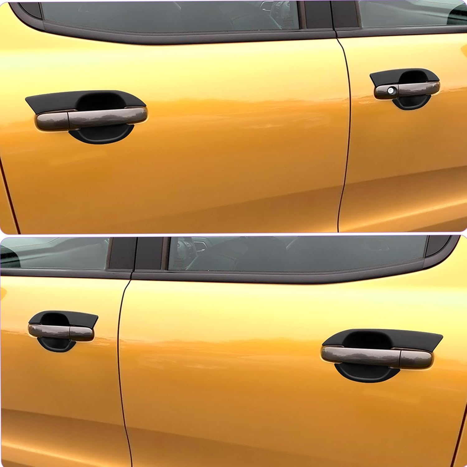 Door Handle Bowl Insert Cover for Ford Ranger PX1 PX2 PX3 2011-2022 Accessories, Car Door Handle Cup Anti-Scratch Protector Guard Trim Matte Black Exterior, 4PCS