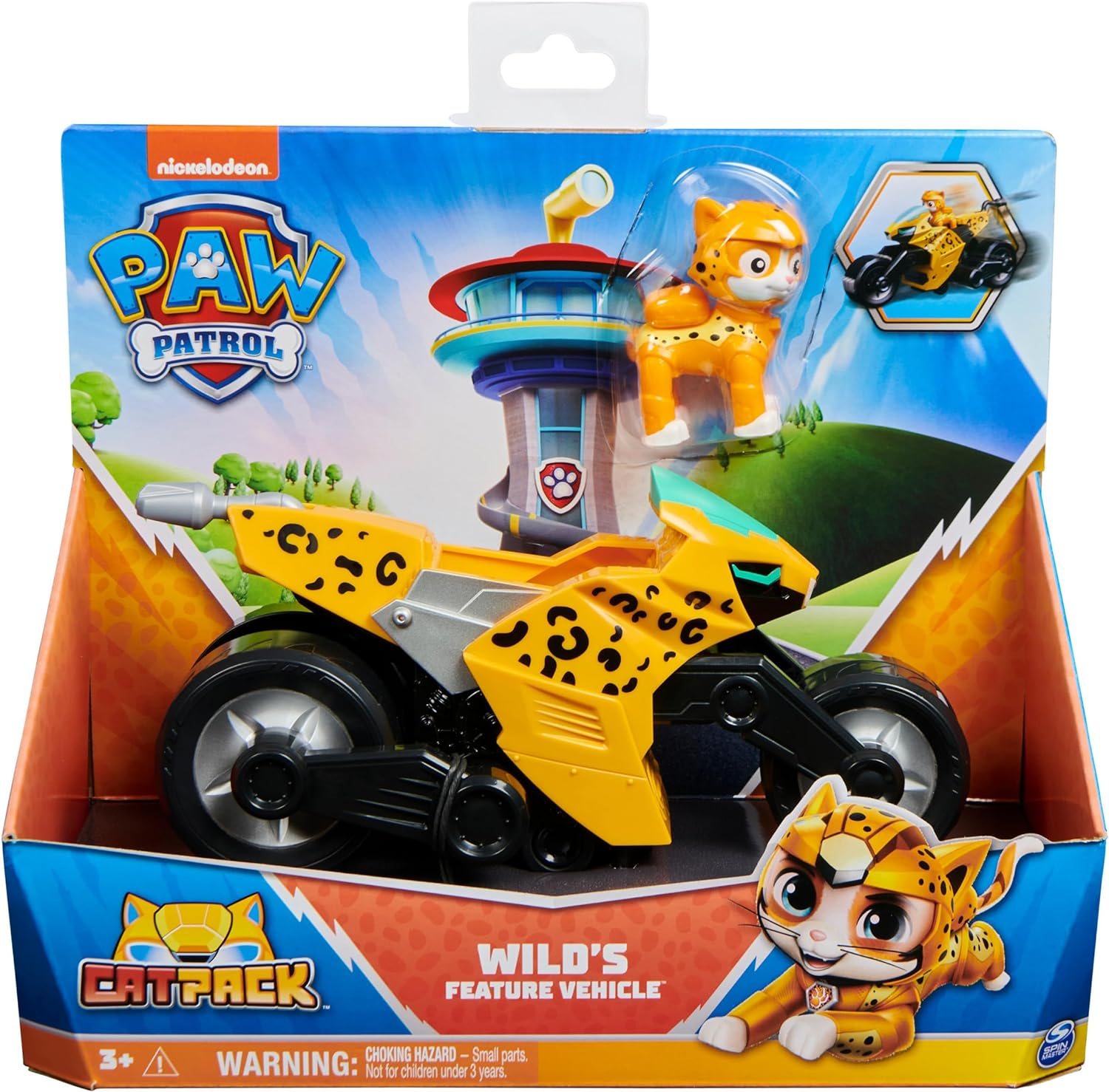 PAW PATROL 6066332 Pack Wild Cat Convertible Toy Motorcycle with Action Figures for Ages 3+ image number 6