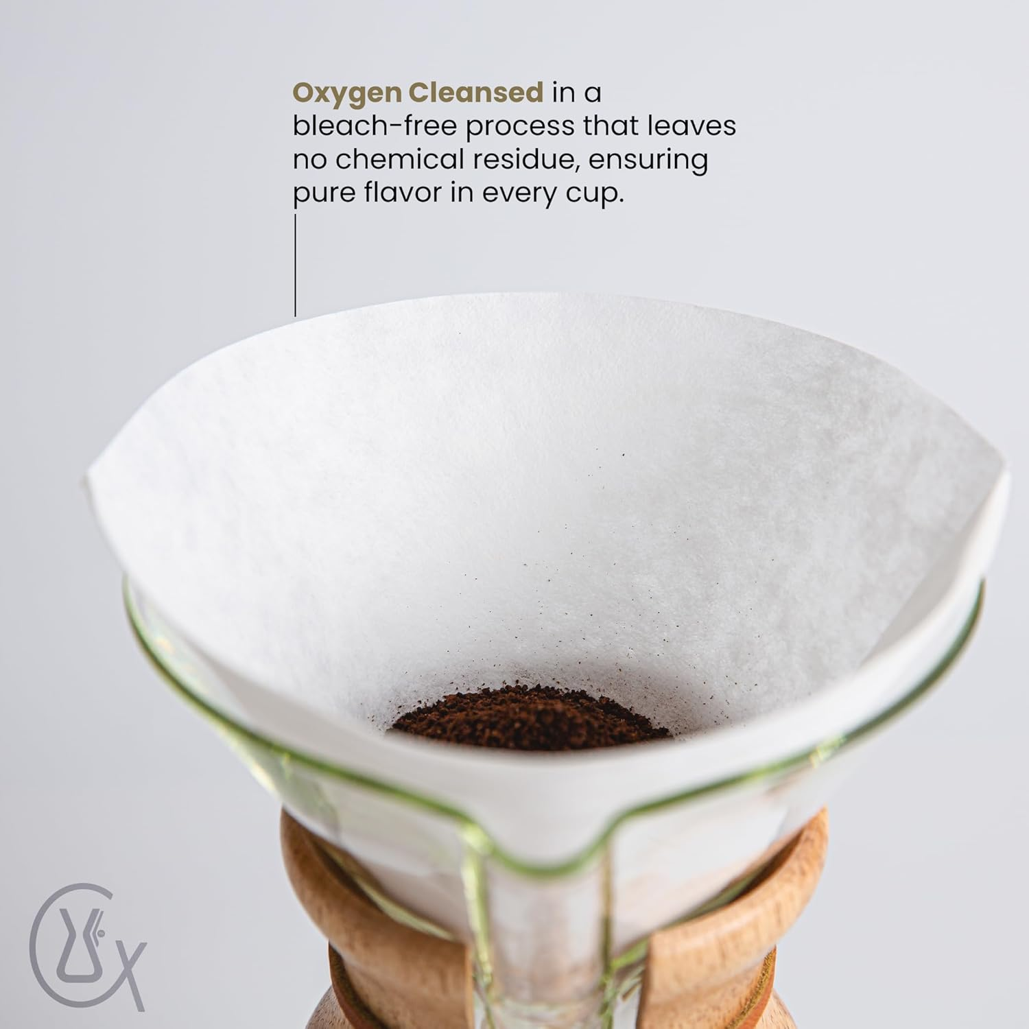 Chemex Classic Coffee Filters, Squares, 100 Ct - Exclusive Packaging image number 6