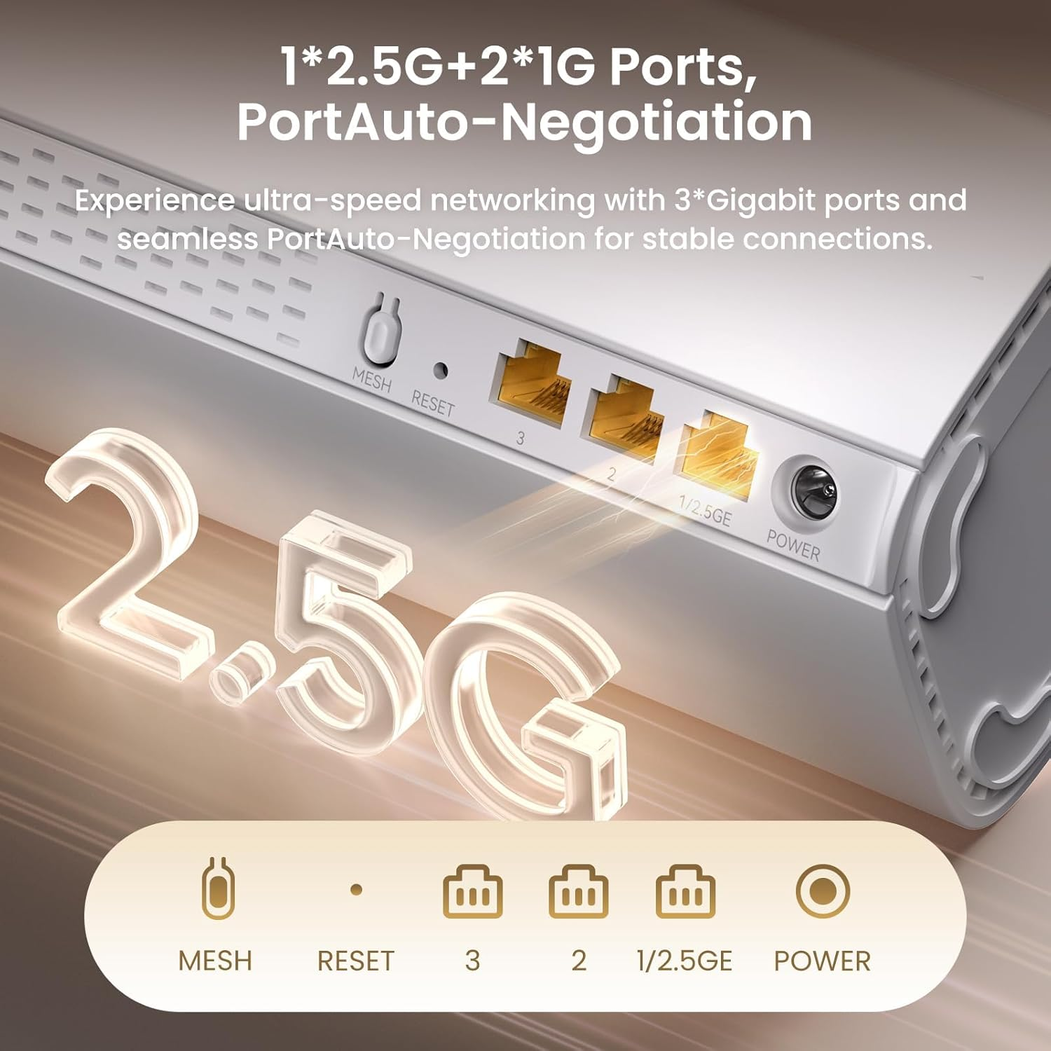 Tenda BE5100 Dual Band Wifi 7 Whole Home Multi-Gigabit Mesh Wi-Fi System, Supports 160+ Devices, 1*Full 2.5G Port, 2* Full Gigabit Ports, Seamless Roaming, VPN, MLO, 4K QAM -ME6 Pro (1-Pack)