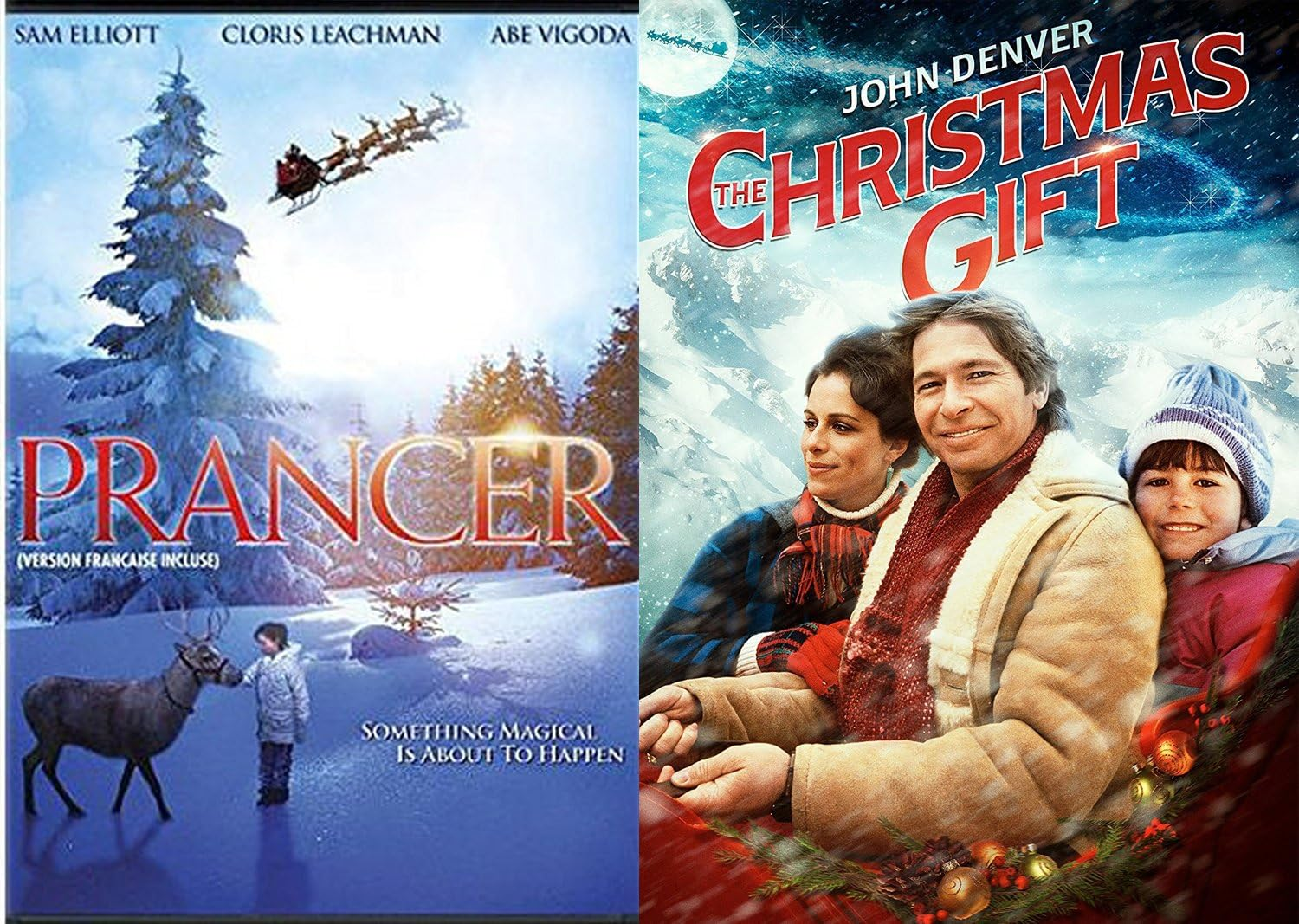 John Denver the Christmas Gift Movie & Prancer the Reindeer Double Feature DVD Magical Bundle Holiday Collection