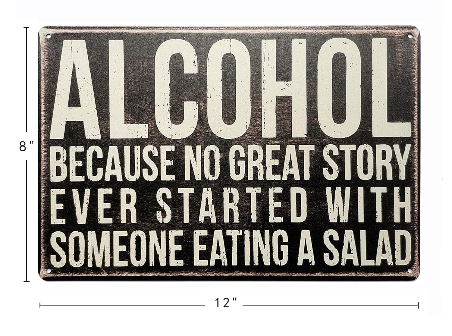 ERLOOD Alcohol Tin Signs Unique Metal Wall Decor for Home,Vintage Kitchen Tin Sign 12 X 8 image number 3