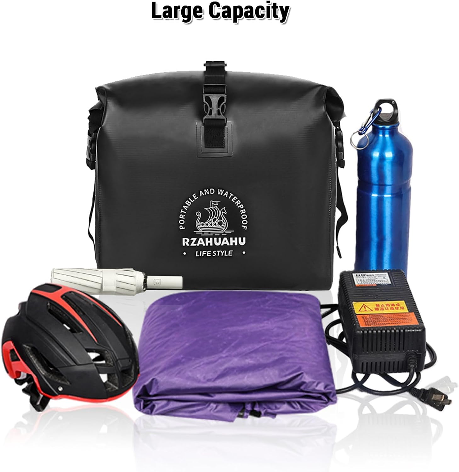 Bicycle Handlebar Bag Waterproof PVC Handlebar Bag for Electric Bike Scooter image number 4