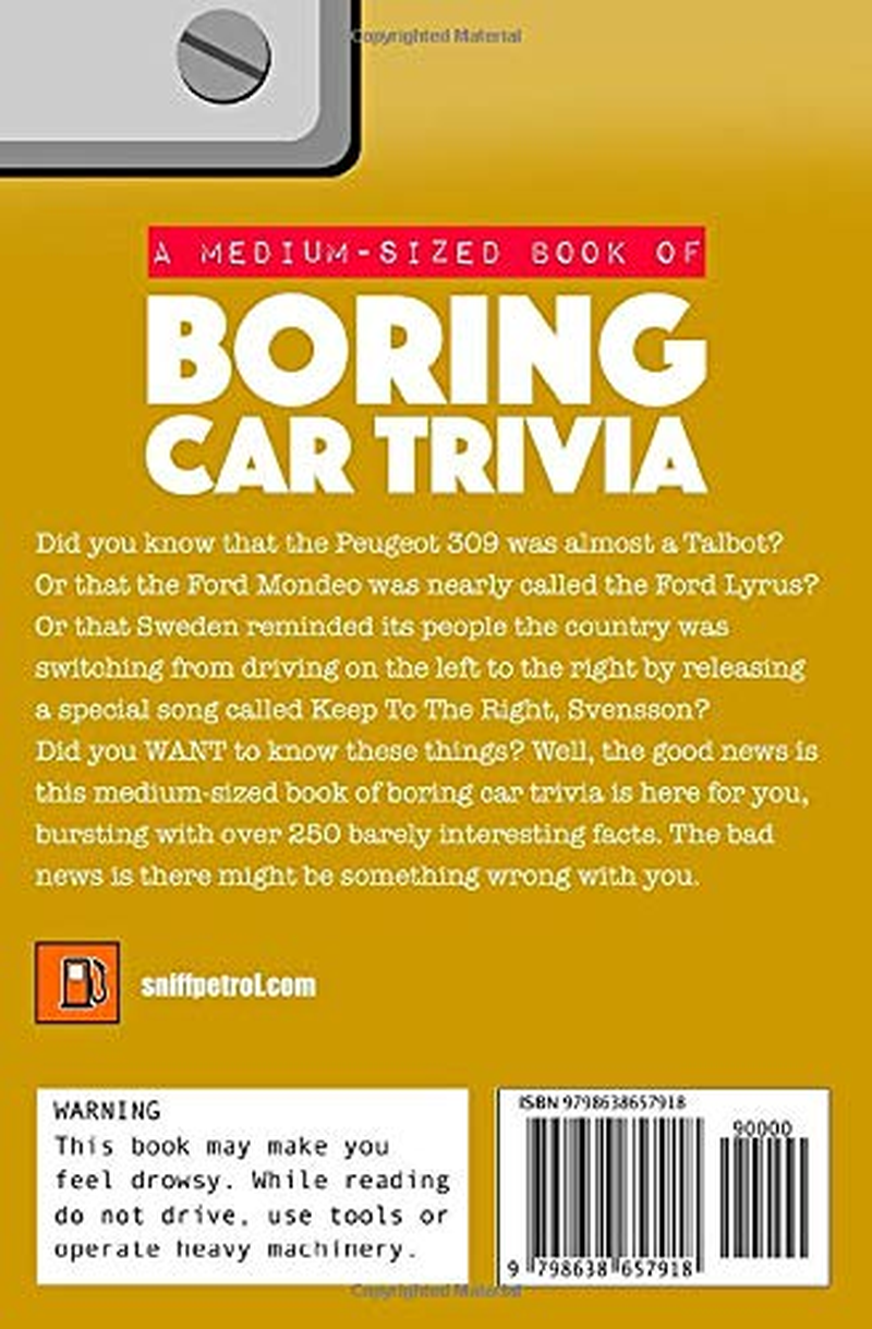A Medium-Sized Book of Boring Car Trivia
