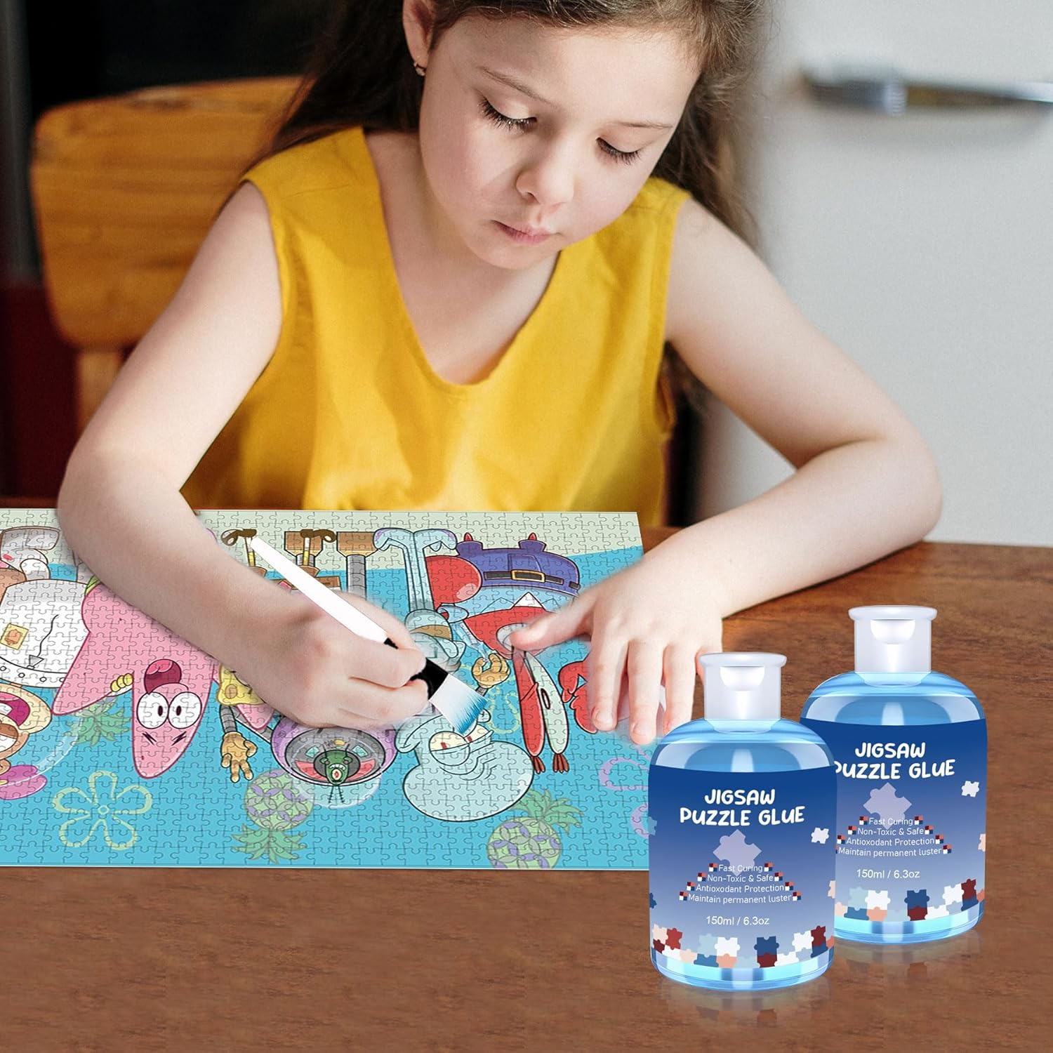 Puzzle Glue Conserver, 150Ml Jigsaw Glue Suitable for Jigsaw Puzzles for Adults 1000，Preserve the Eternal Beauty of the Puzzle(1 Pcs image number 1