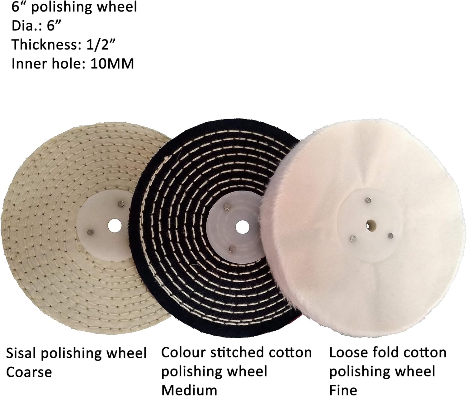 PURUI 11PC Metal Polishing Buffing Kit Use on 6" Bench Grinder image number 1