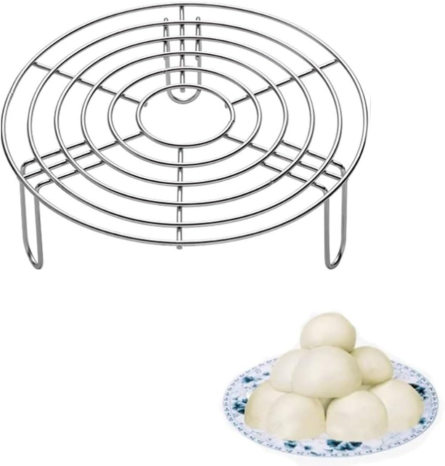 Armastuse Steam Rack,Round Roasting Baking Steaming Cooling Rack Cooking Grid Grill Stainless Steel Fits for Dutch Oven, for Lifting Food in Pots, Fits Air Fryer Pressure Cooker