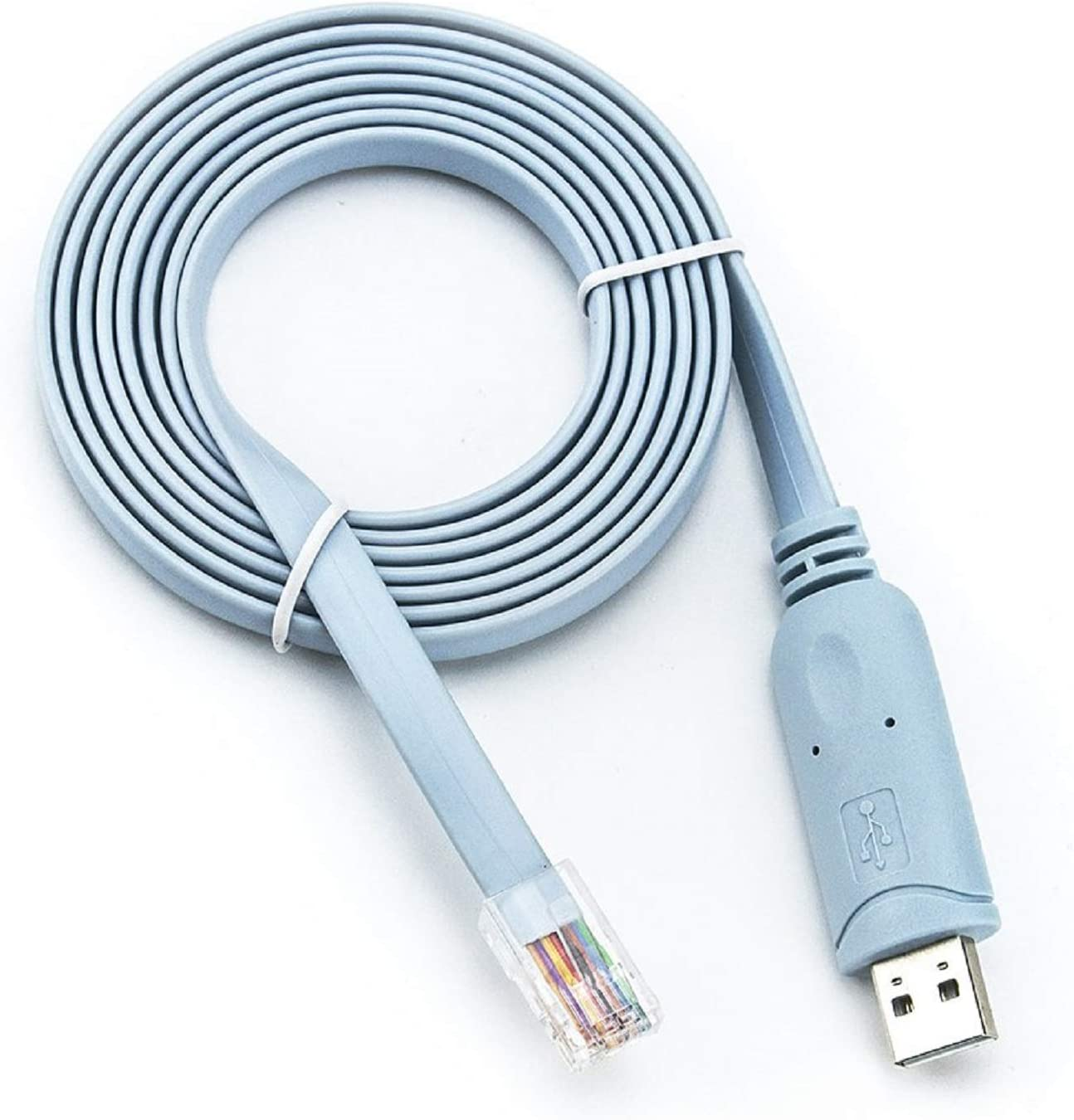 USB Console Cable USB to RJ45 Cable Essential Accesory of Cisco, NETGEAR, Ubiquity, LINKSYS, Tp-Link Routers/Switches for Laptops in Windows, Mac, Linux (Blue) image number 3