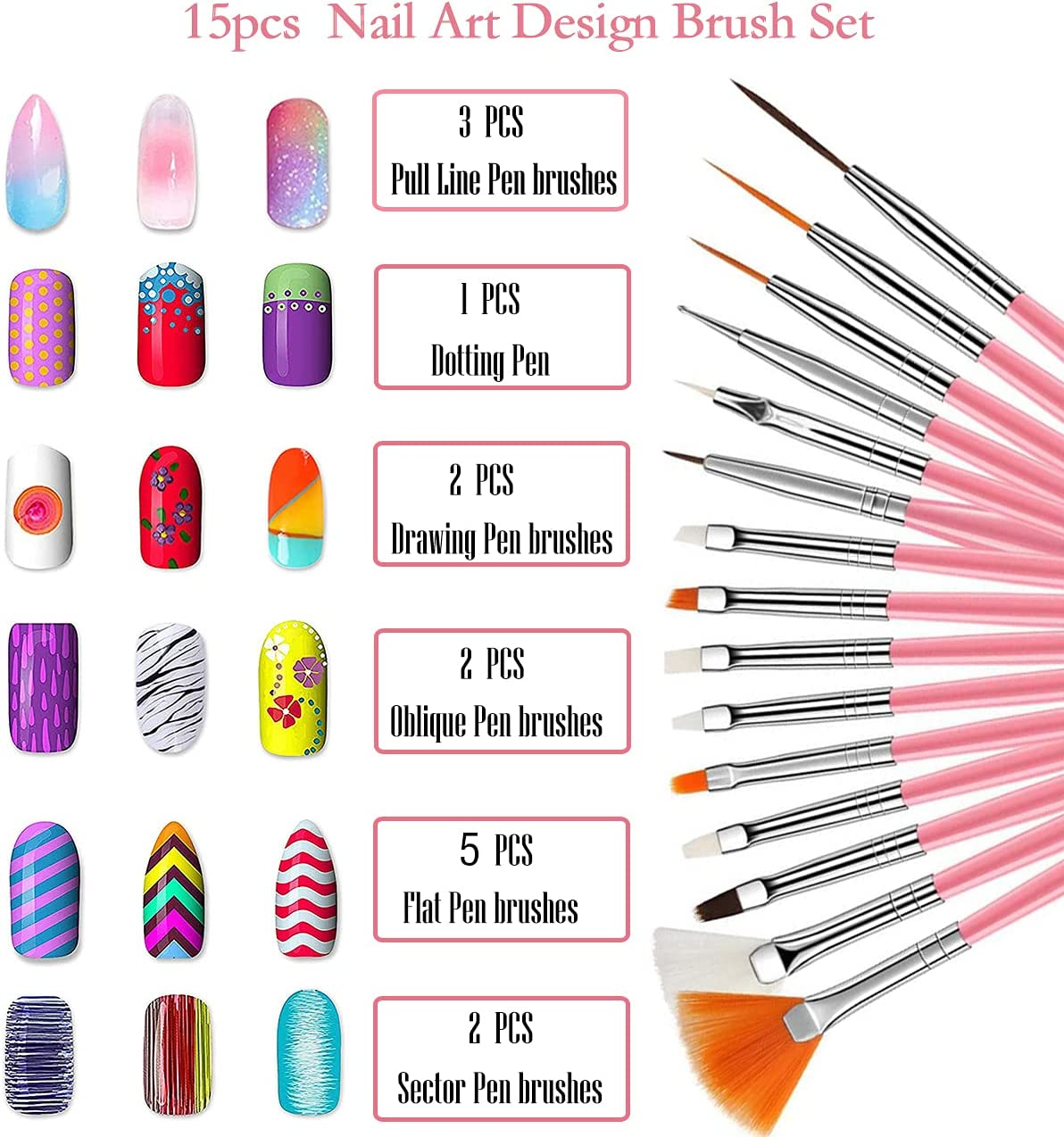 MAGIC ARMOR Acrylic Nail Kit Gel Nail Polish with 3 Colors Acrylic Powder with Fake Nails and Nail Glue Nail Art Brushes Manicure Tools Nail Rhinestones, for Salon and Beginner Nail Art Extension