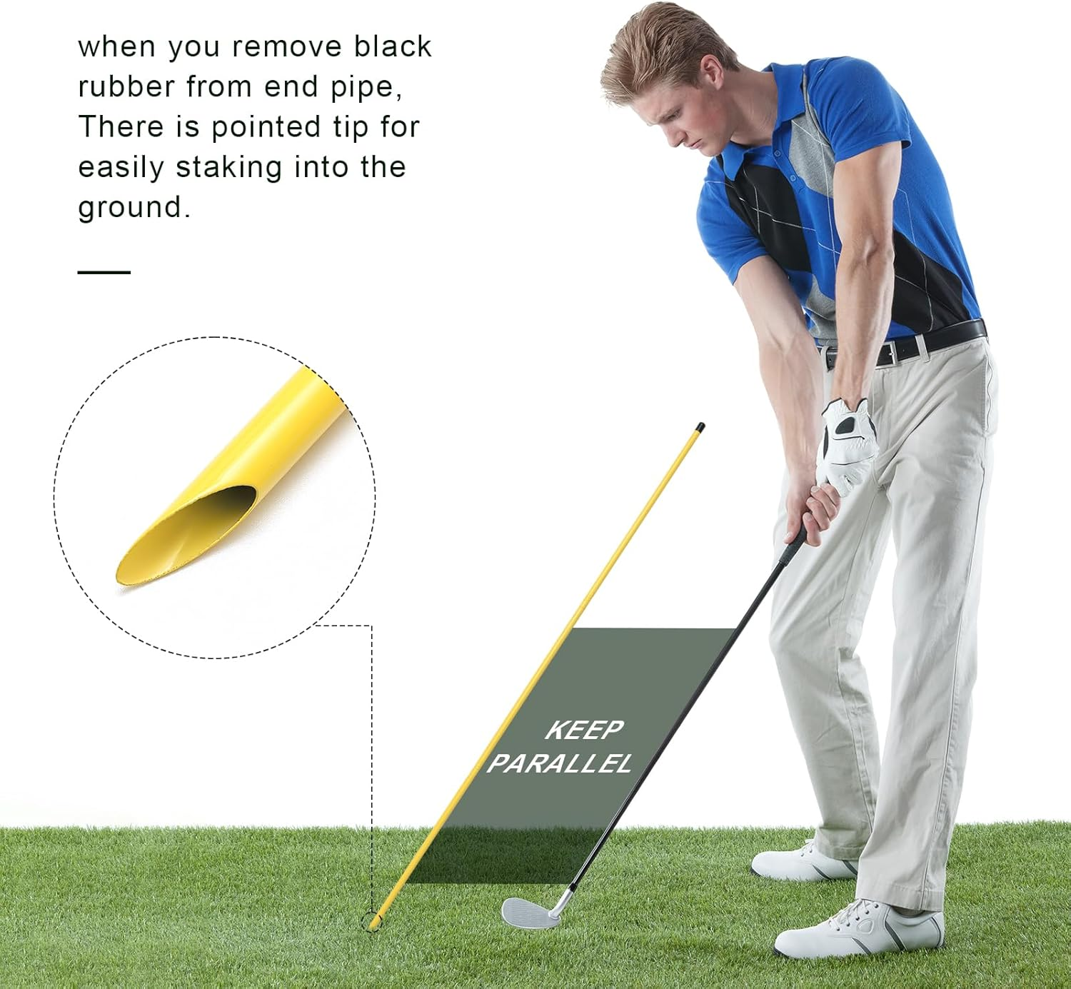 Golf Alignment Sticks, 3 Pack 58&rdquo;Golf Sticks Alignment Rods, Full Golf Practice Swing Trainer to Align Your Golf Shot image number 1