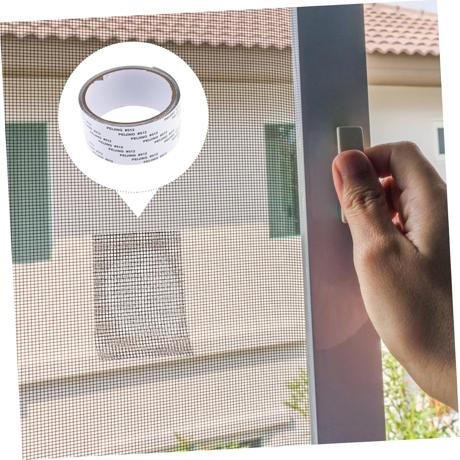 CANIGHT 1Roll Mesh Screen Repair Tape Window Covering Tape for of Rips and Tears High Breathability image number 5