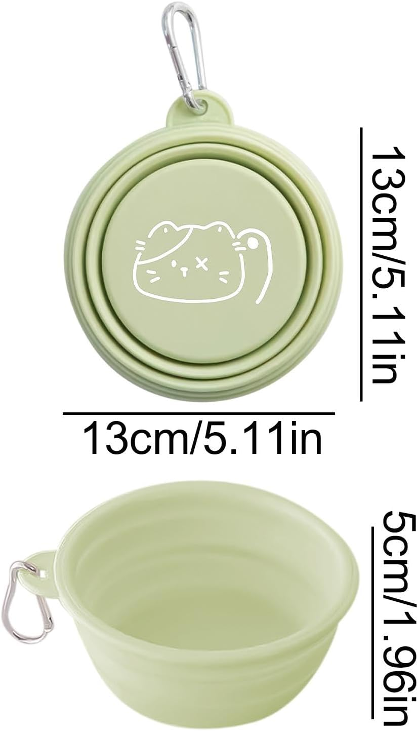 Dog Foldable Bowl,Pet Travel Bowls Portable for Dogs - Watering Feeding Dish Small Medium Large Pets Drinking Cup for Camping, Outing, Travelling image number 1