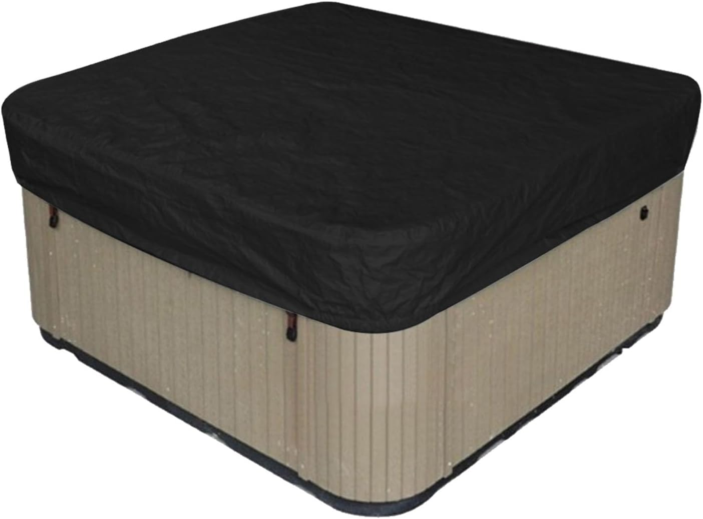 CHICIRIS Square Hot Tub Cover, Hot Spring Protector Cover Cap Tear Resistant Waterproof Dustproof for Bathtub Outdoor Square Rainproof, and Long Service Life, Universal Usage (Black) - Coffee Color image number 6