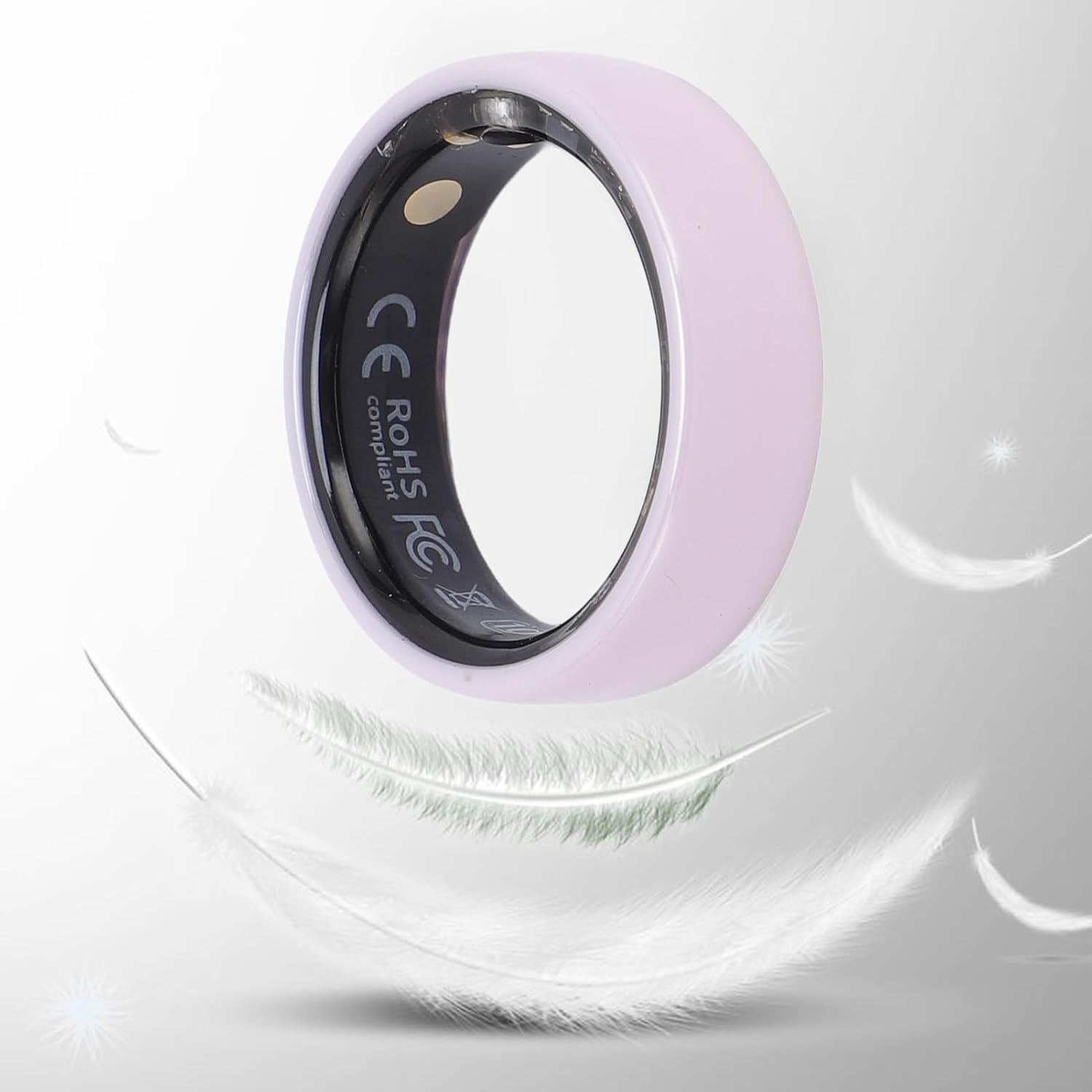 NFC Smart Ring Ceramic Waterproof Fitness Tracker with 5ATM IP68, Step Switch, Multi Sport Modes, Magnetic Charge, Lightweight Health Ring for (17.5 Mm / 0.69 In) (18.3 Mm / 0.72 Inches) image number 5