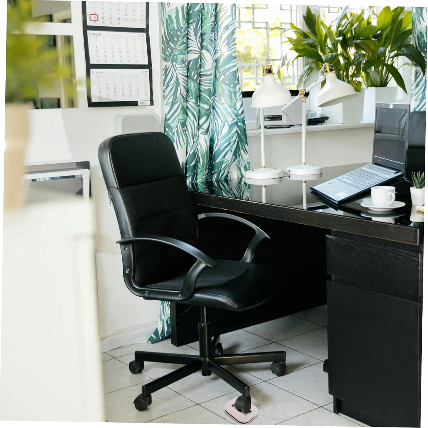 5Pcs Non-Slip Furniture Pads Felt Caster Cups for Hard Floor Protection Easy to Install Noise Reducing for Chairs Tables and Cabinets image number 2