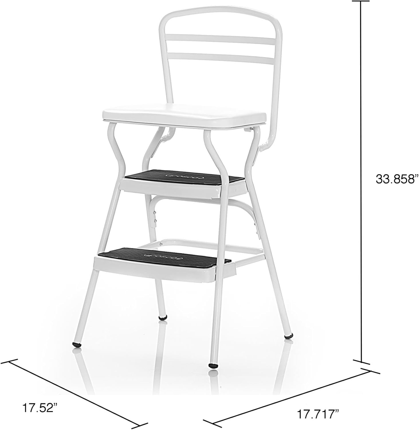 Cosco 11-130WHT Chair/Step Stool, White image number 6