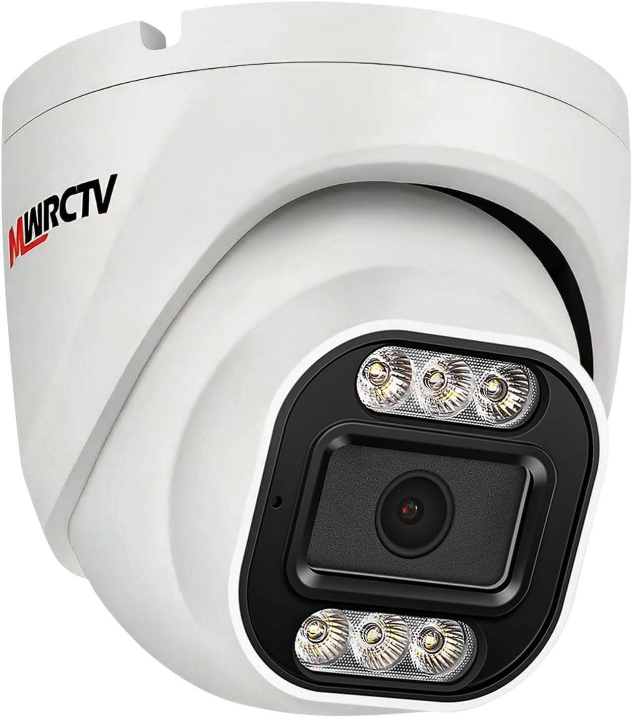 4K Security Audio Dome Camera 8MP (2160P) Smart Dual Light Poe Turret AI Human Detection 2.8Mm 106&deg; Wide Angle Lens Color Night Vision Built-In Mic IP67 Waterproof Compatible with NVR