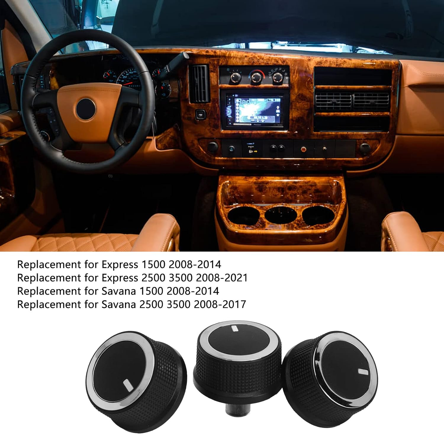 3PCS AC Temperature Control Knob Replacement for 1500 2500 3500Direct Fit OEM 84793085 84141127ABS Plastic Knob Switch for Adjustments image number 4