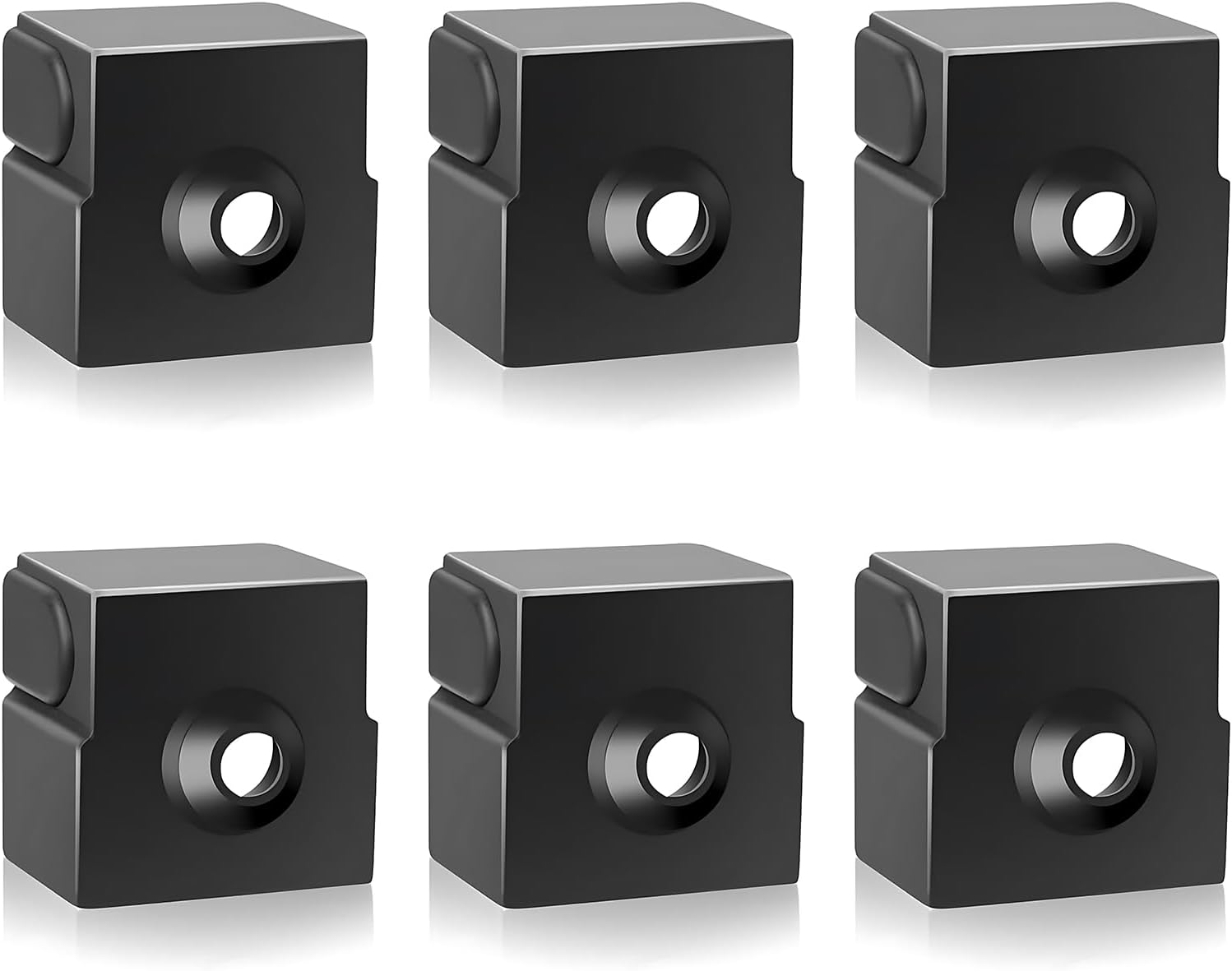 Hunken 6-Pack 3D Printer Heated Block Silicone Covers, Hotend Silicone Socks, Protective Covers, 3D Printers-Heat-Resistant Accessories Compatible with Ender 3 V3 SE, Ender 5 S1, Ender 7 image number 4