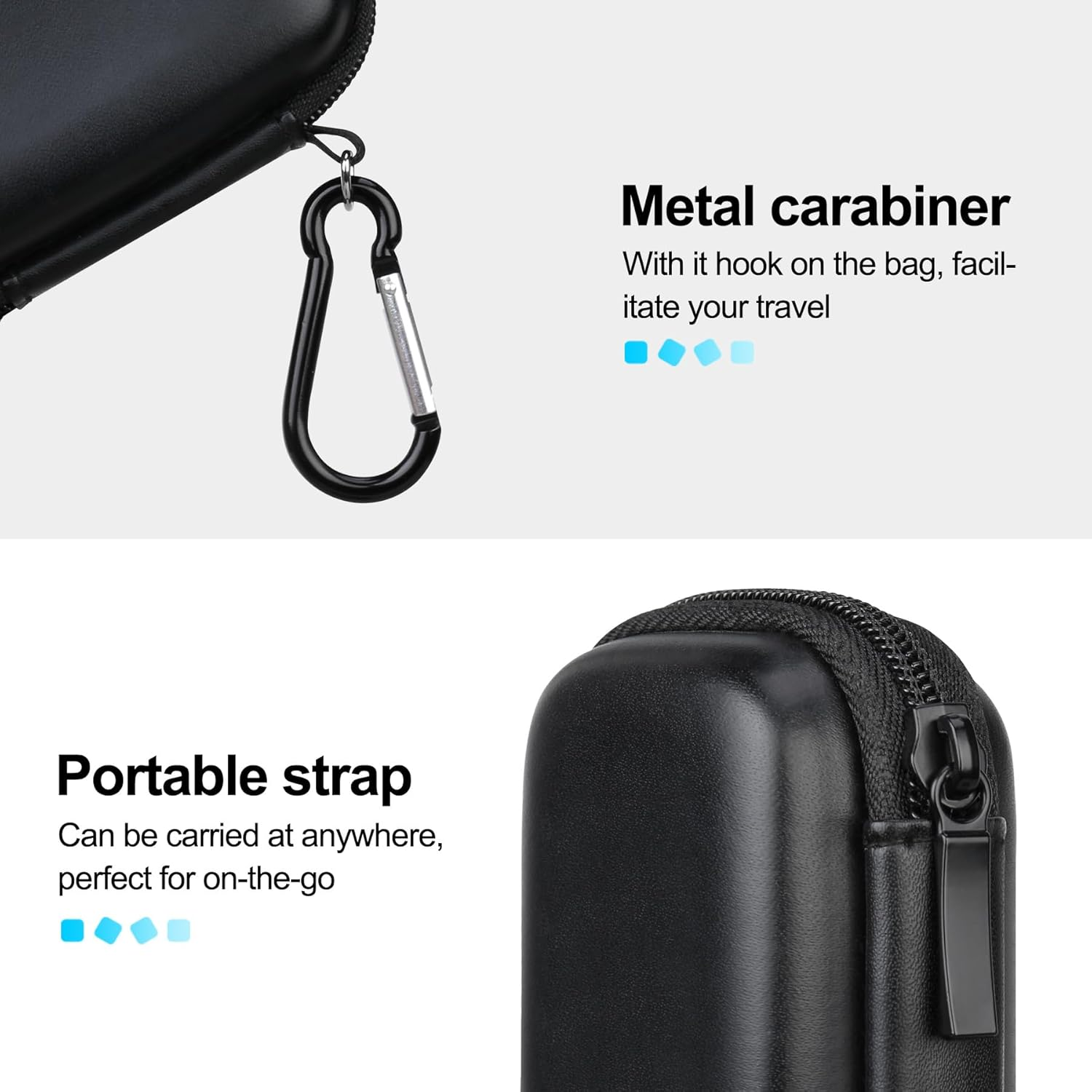 Lacdo USB Flash Drive Case, USB Storage Case, USB Holder Storage Bag, Thumb Drive Caes for Sandisk/Samsung USB Flash Drive USB Case, Jump Drive Case, Electronic Accessories Organizer, Black image number 2