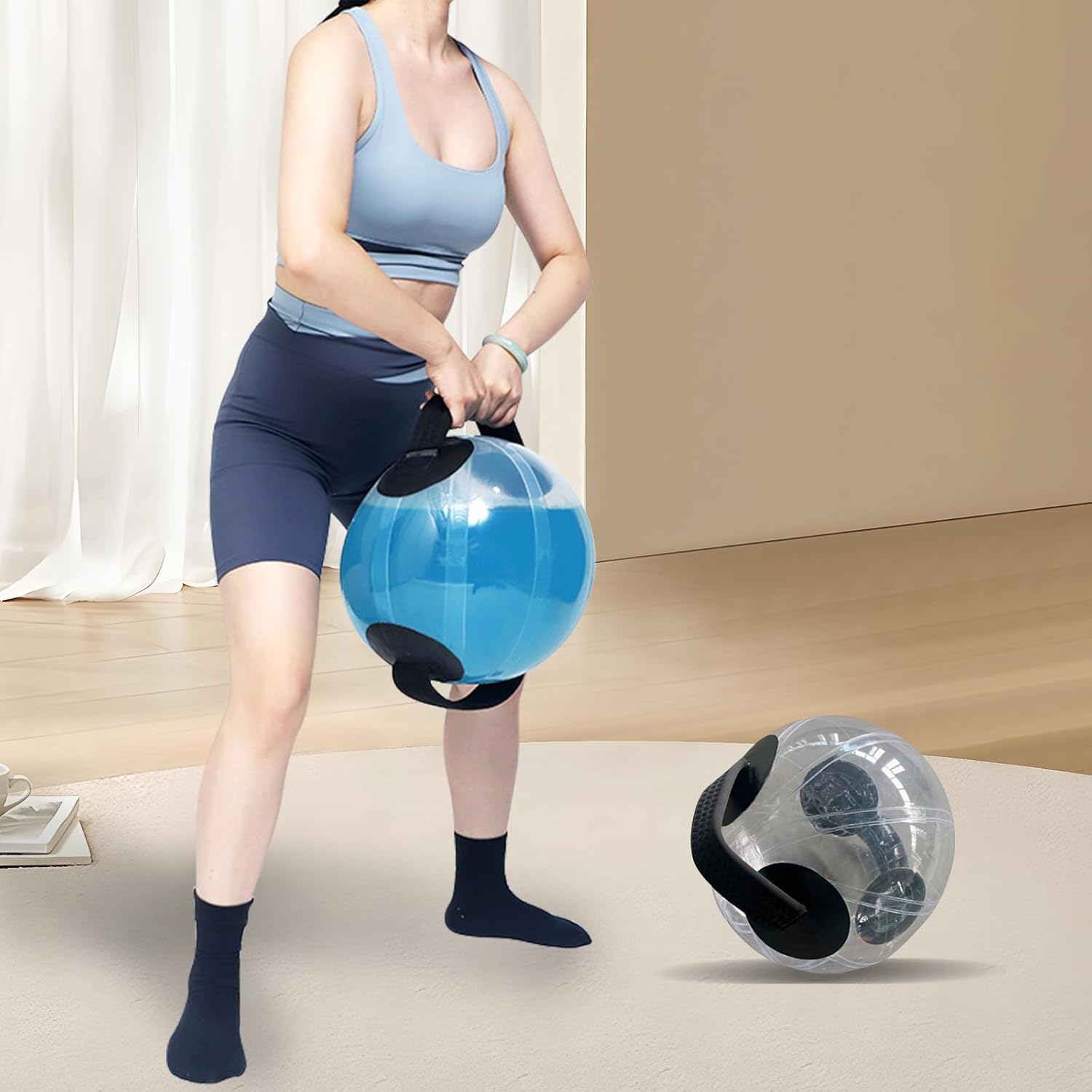 Water Weight Aqua Bag, Portable Lightweight Adjustable Weight Exercise Water Bag with Handle, Inflatable Aqua Bag for Home, Fitness image number 1