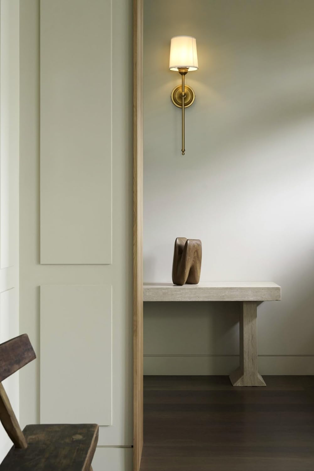 Set of 2 Pack Rustic Vintage Wall Sconce Lighting Indoor Wall Light Fixture Nightstand Lamps with Fabric Shade for Bedrooms Bedside Reading (White) image number 3