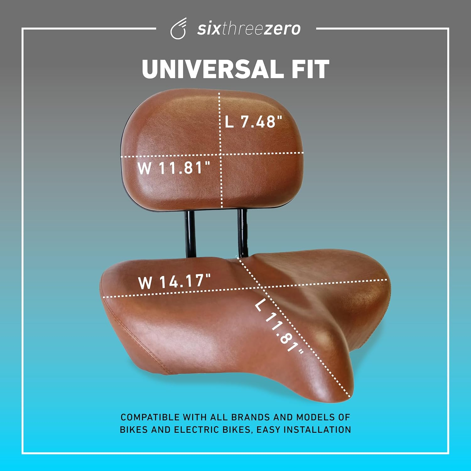 Sixthreezero Bike Seat, Comfortable Bicycle Saddle Cushion Comfort Seat for Men and Women image number 3