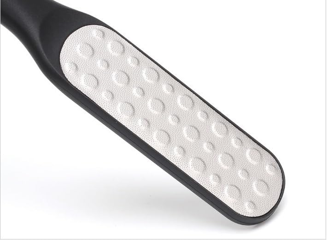 Foot File Scrubber for Dead Skin Remover, Callus Remover for Cracked Heel, Professional Feet Grater Rasp Scraper Corns Callous Removers Tool with Wooden Handle to Hard Skin Corns for Dry & Wet Fee (Black, One Size)