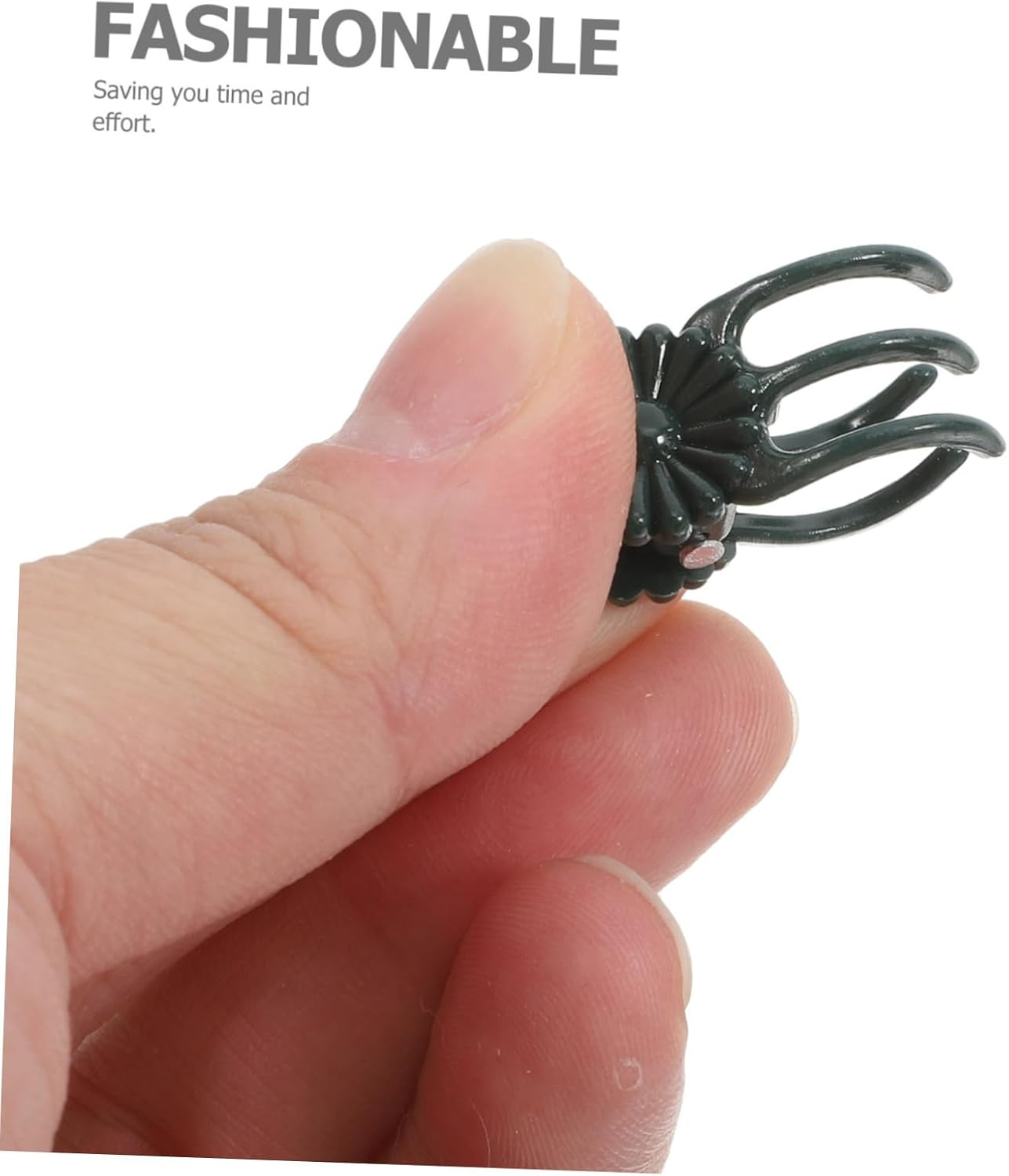 FONDOTIN Deep Green Plant Support Stakes for Garden Bed Monstera Plant Support Plastic Flower Stakes Clips Versatile Flower for Outdoor Gardening image number 6