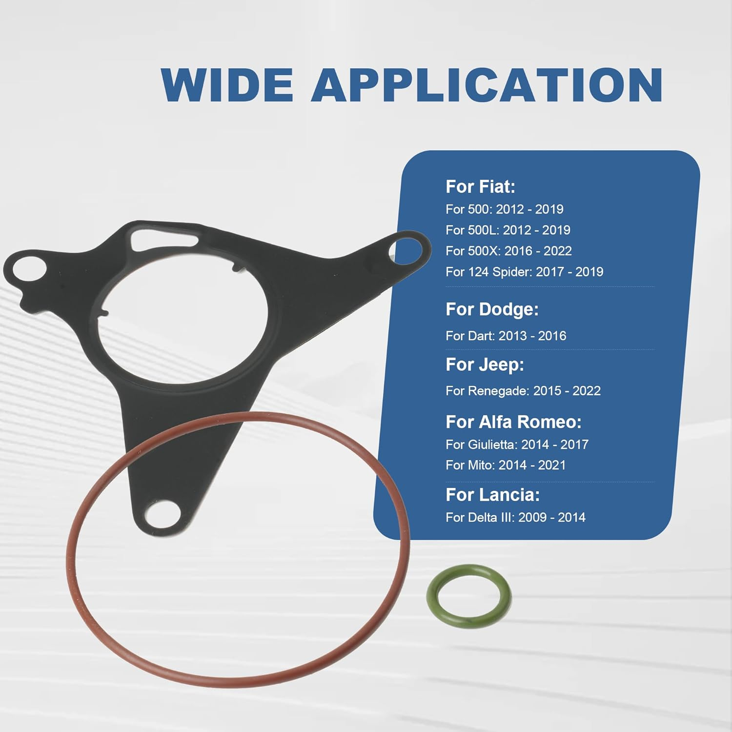 Vacuum Pump Rebuild Seal Kit Compatible with Fiat, Jeep 1.4L 1.3L Engines 68120415AA 55233645 image number 4