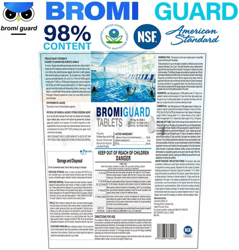 1 Inch 2.5 Lbs Bromine Tablets for Spa Hot Tub Chemical Tabs Brominating Tablets Spa Hot Tub Chemical Sanitizer image number 2