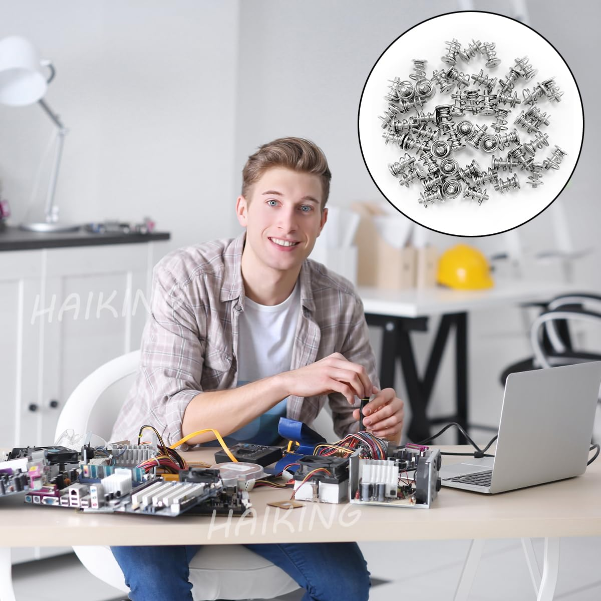 HAIKING Springs Graphics Card Screw, 50 Pcs GPU Graphics Card Back Plate Heatsink Screws for Computer (M2 X 8Mm) image number 6