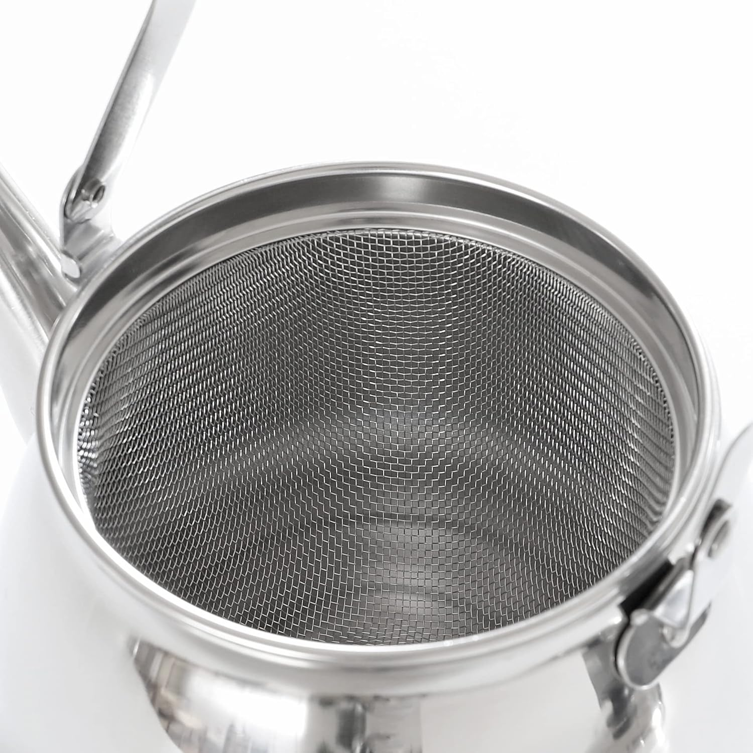 Pearl Metal Molty HB-5642 18-8 Stainless Steel Wide Mouth Kettle, 0.4 Gal (1.6 L), Tea Strainer, Compatible with All Heat Sources image number 2